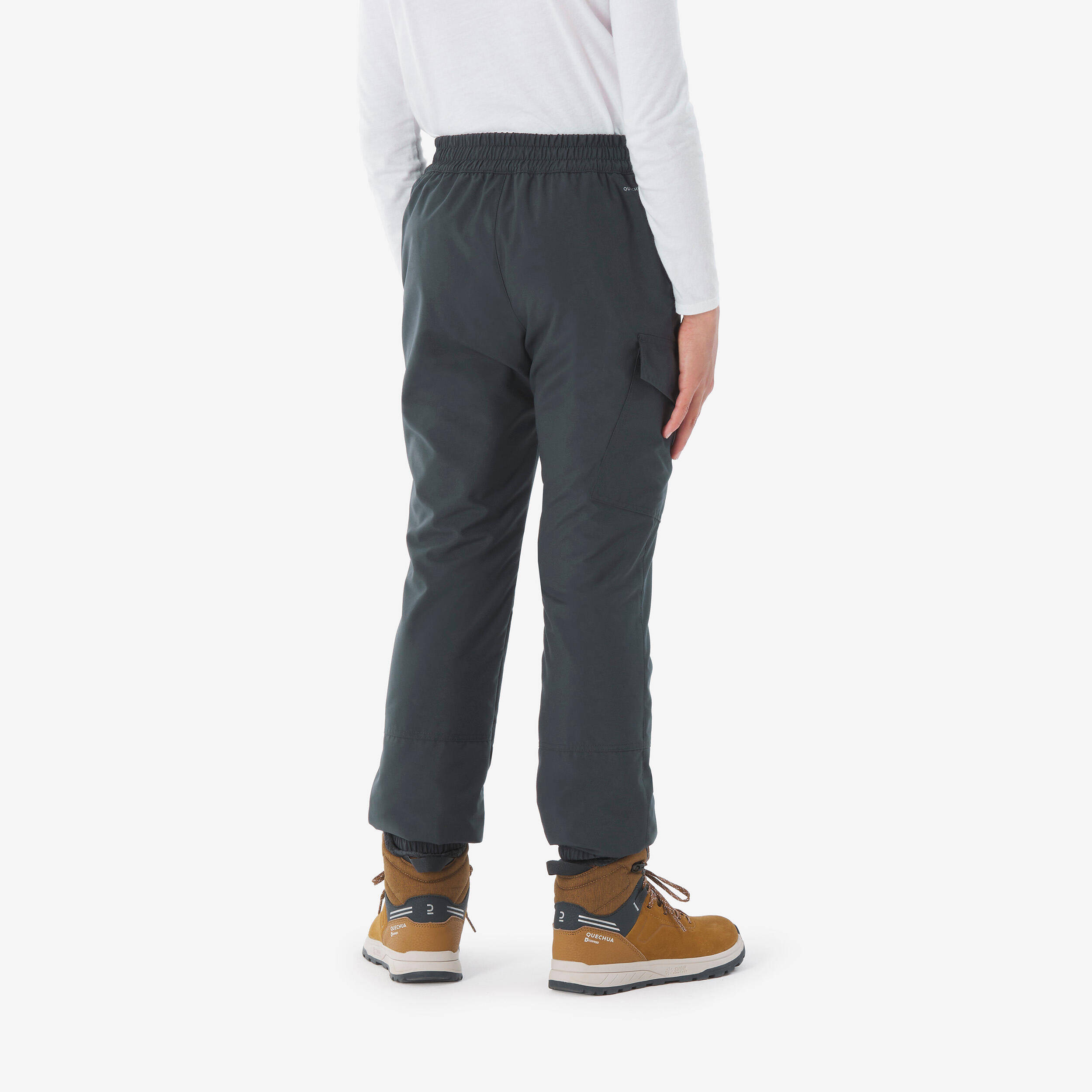 Kids’ warm trousers, 7-15 years NH100 - Grey -  4
