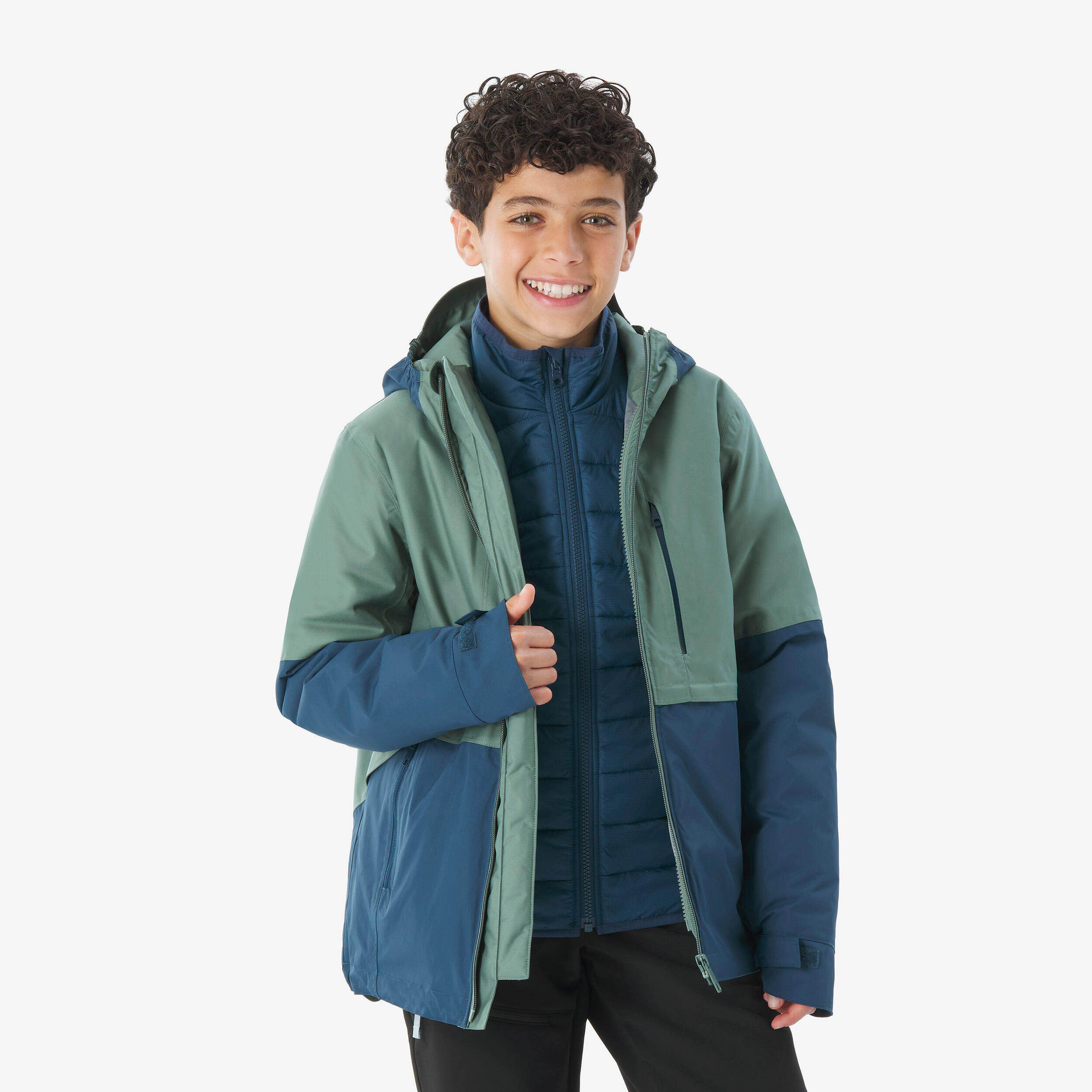 Kids’ 3-in-1 Warm Hiking Jacket, MH 500 Age 7–15 - QUECHUA