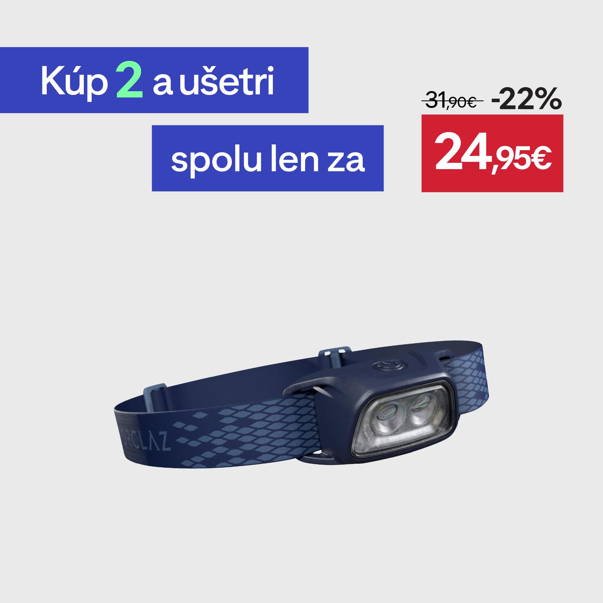 FORCLAZ Nabíjateľná čelovka HL100 USB - 120 lúmenov