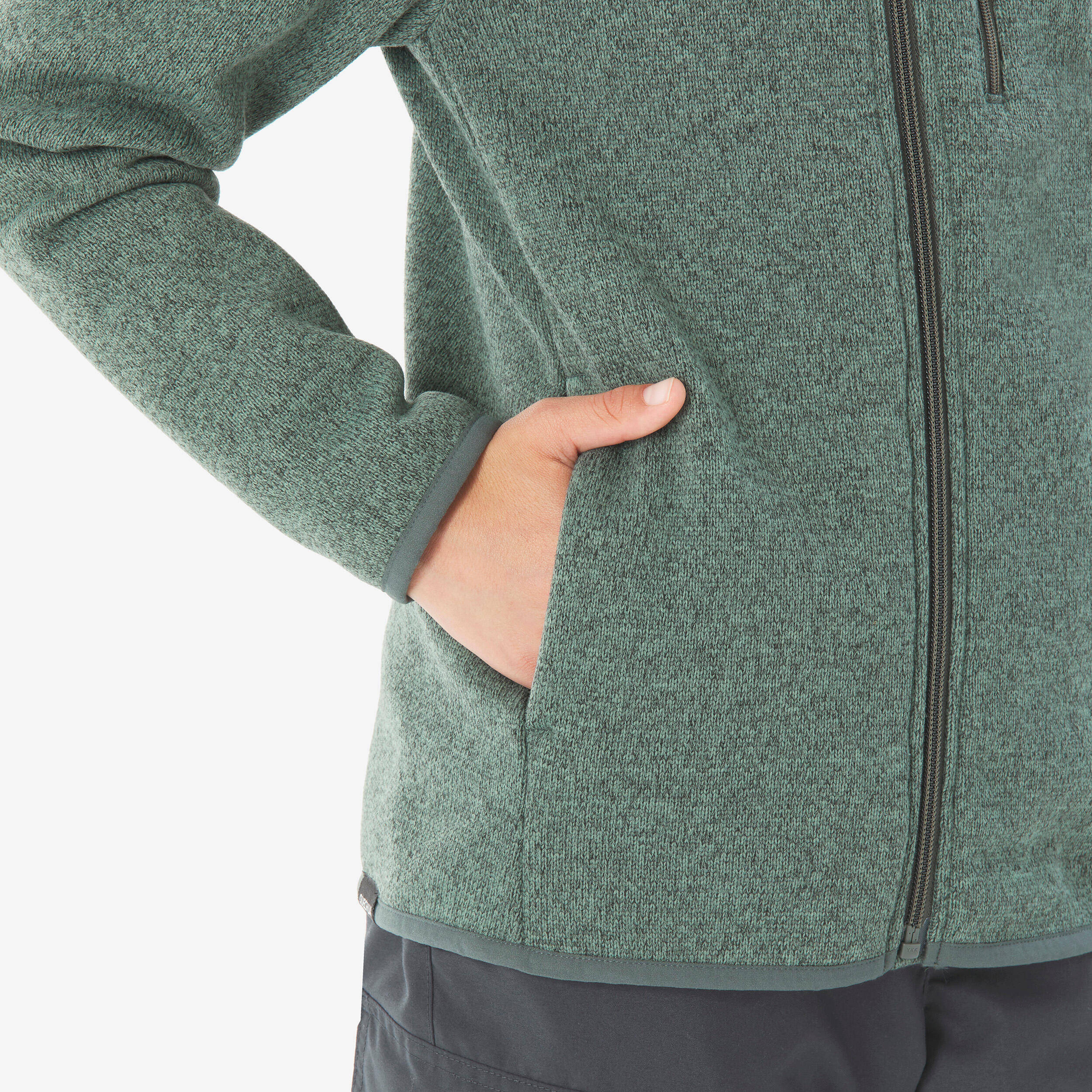 Kids’ Warm Fleece Age 7-15 MH500 Full-zip Knit -  4