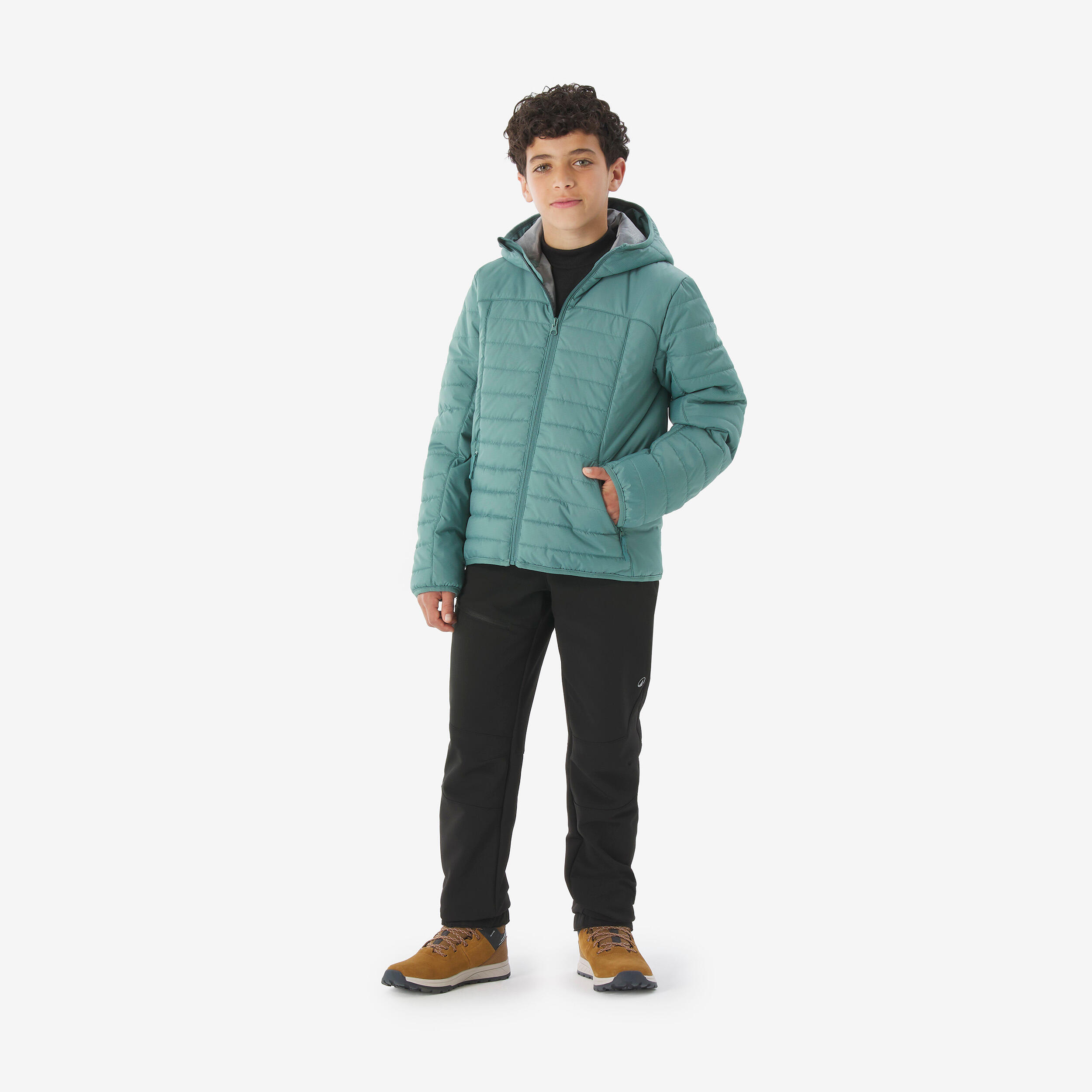 Wattierte leichte Jacke Kinder Gr. 122–170 - MH100 grün 2/7