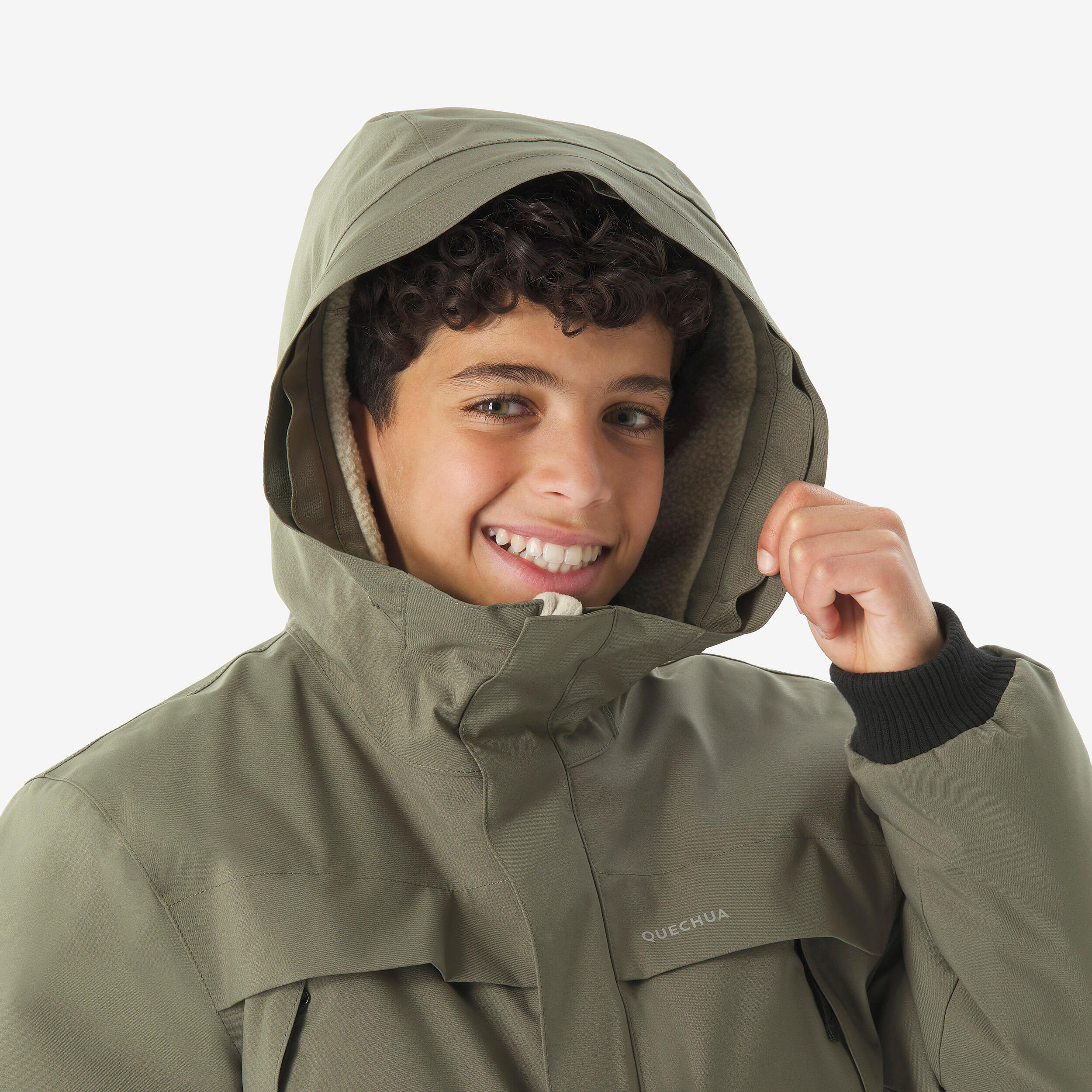 Kids’ Waterproof Hiking Jacket, NH 500 Age 7–15 - QUECHUA