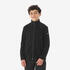 Kids’ hiking fleece jacket MH500 Zip - 7-15 years - Black