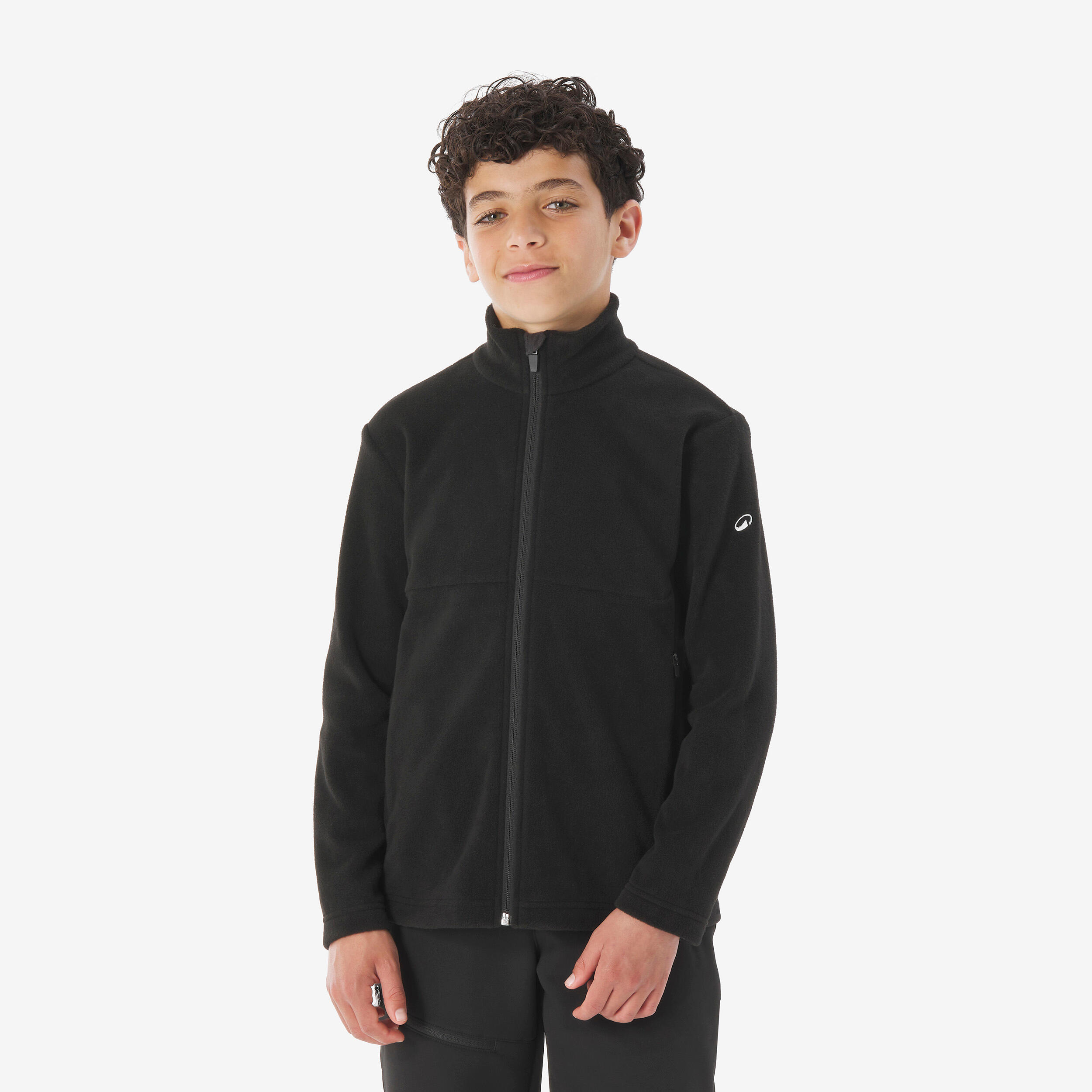 Kid’s fleece hiking jacket - MH500 ZIP TW - 7–15 years
