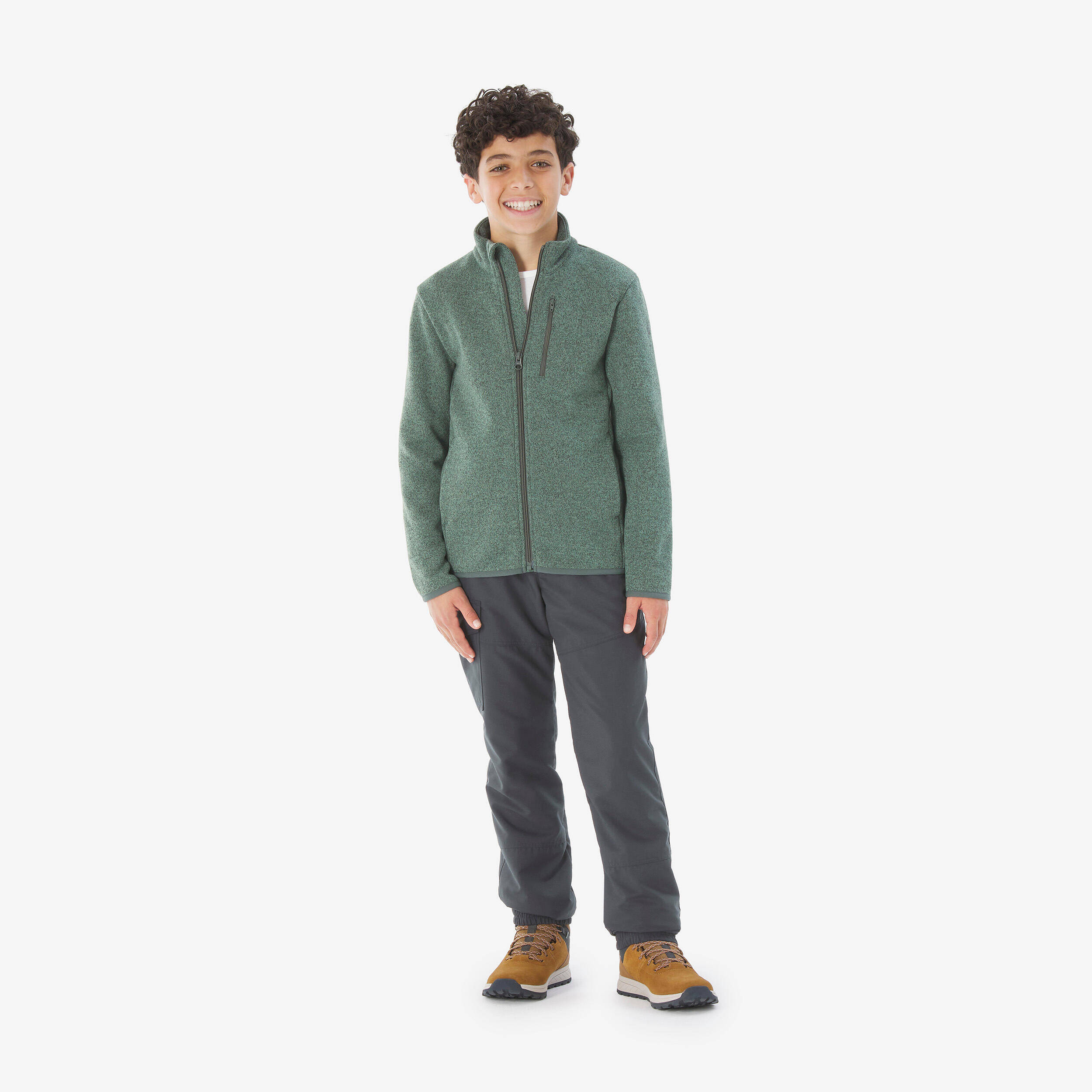 Kids’ Warm Fleece Age 7-15 MH500 Full-zip Knit -  2