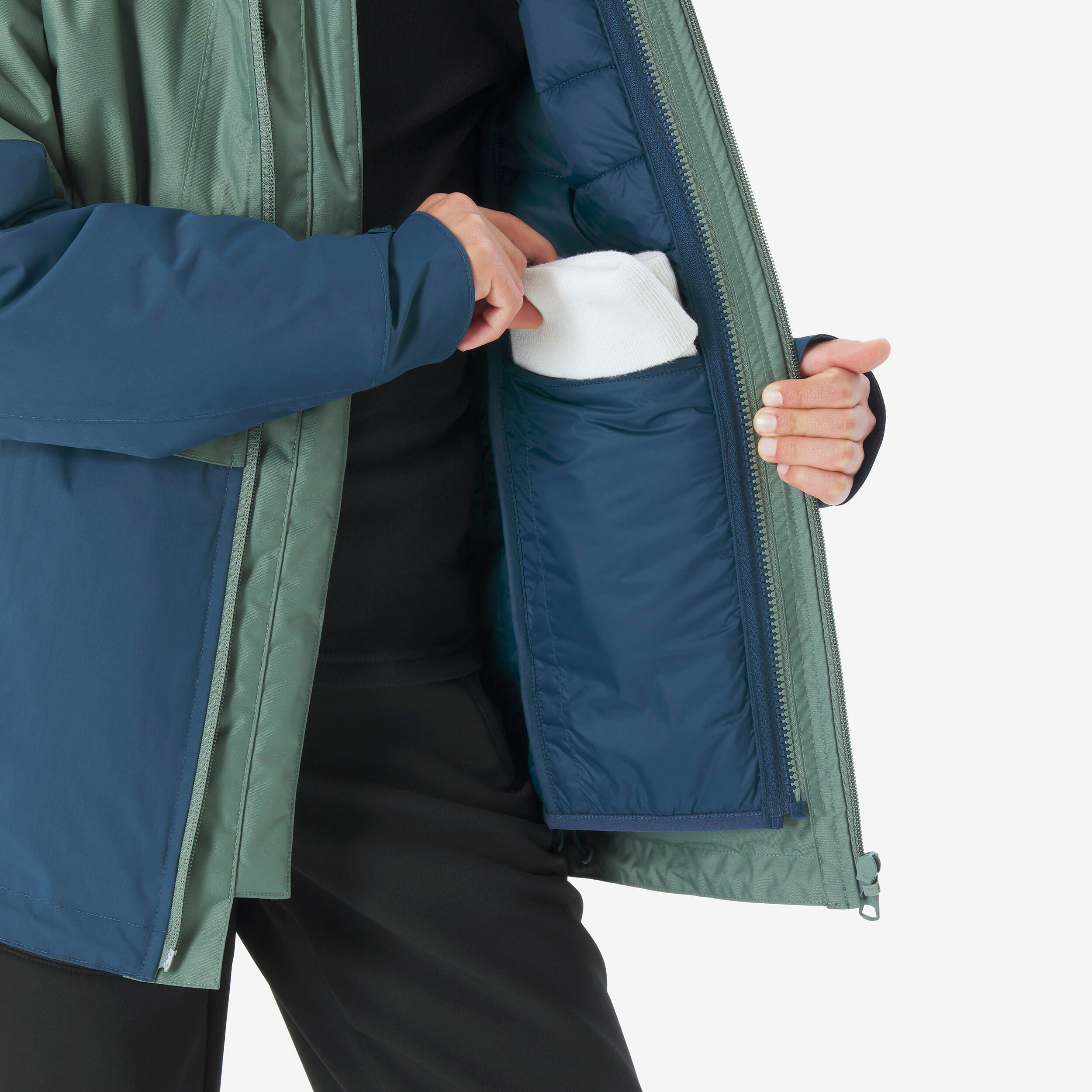 Manteau de randonnée chaud 3 en 1 enfant, MH 500 Âge 7-15 ans 12/19