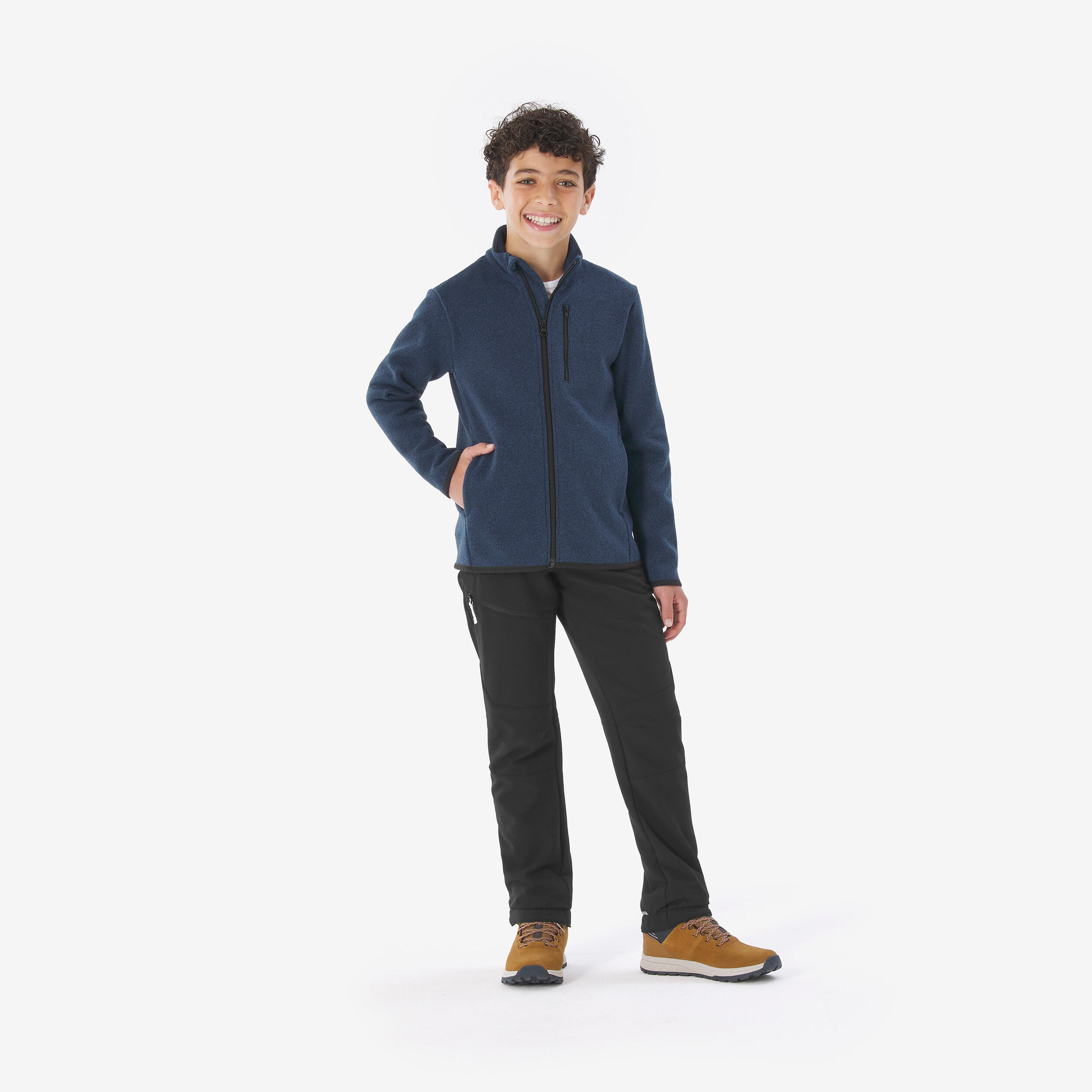 Polar quente criança 7 - 15 anos, MH500 fecho knit 2/6