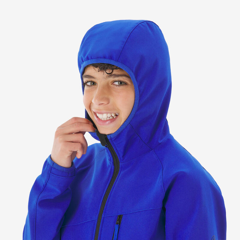 Geacă Softshell Drumeție la munte MH900 Albastru Copii 7-15 ani