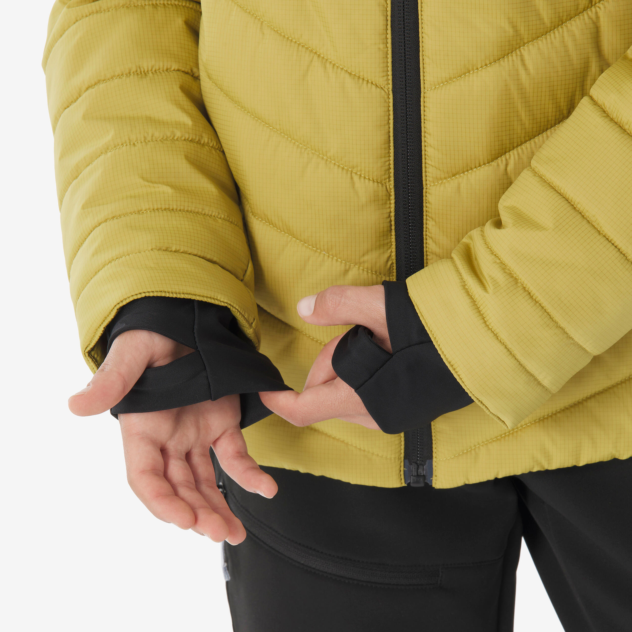 Wattierte Wanderjacke Kinder Gr. 122–170 warm - MH500 gelb 7/8