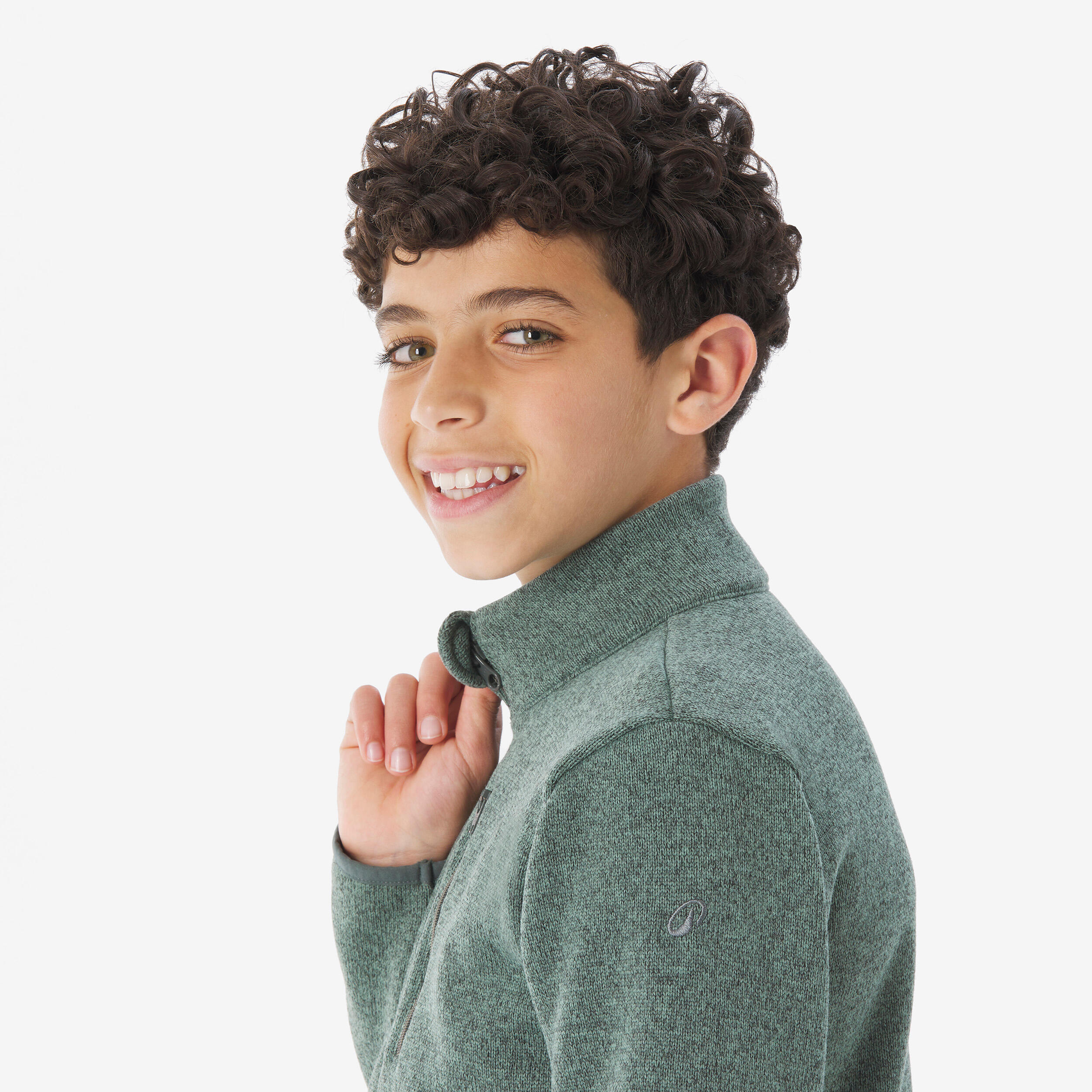 Kids’ Warm Fleece Age 7-15 MH500 Full-zip Knit