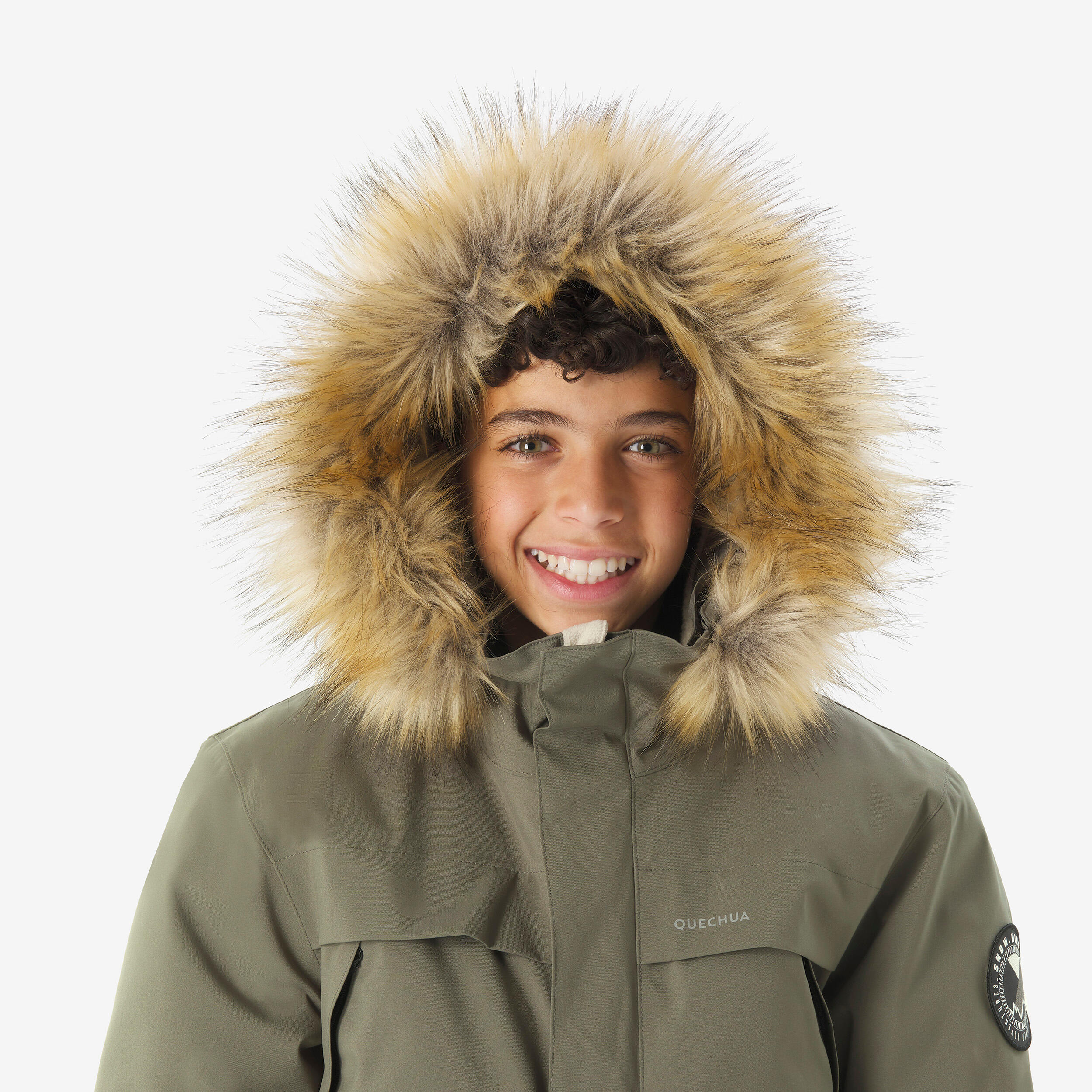 Kids’ Waterproof Hiking Jacket, NH 500 Age 7–15 - QUECHUA