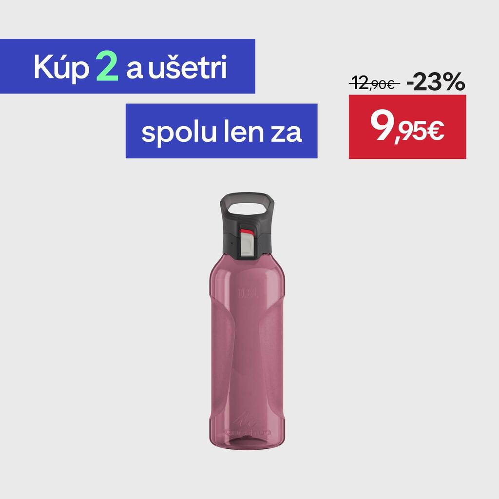 Turistická fľaša 500 Ecozen® 0,8l rýchlouzáver ružová