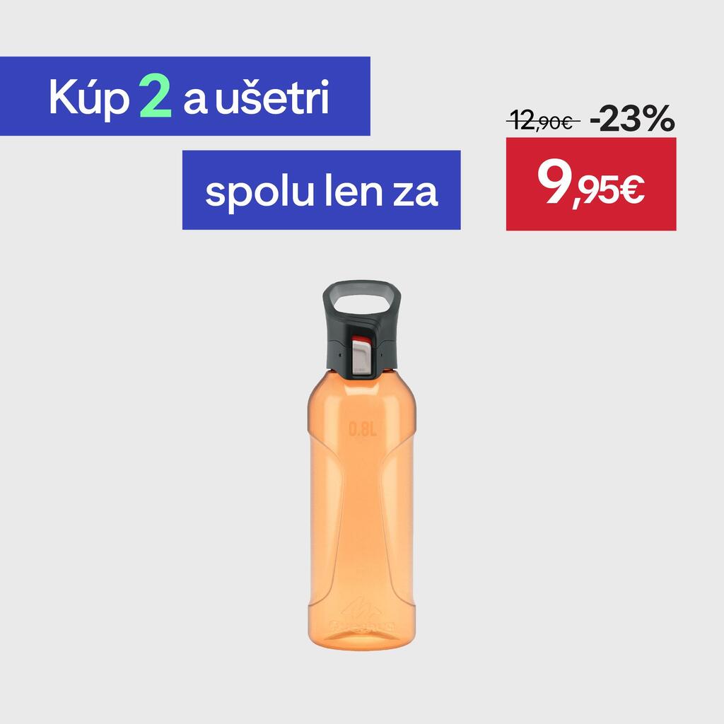 Turistická fľaša 500 Ecozen® 0,8l rýchlouzáver oranžová