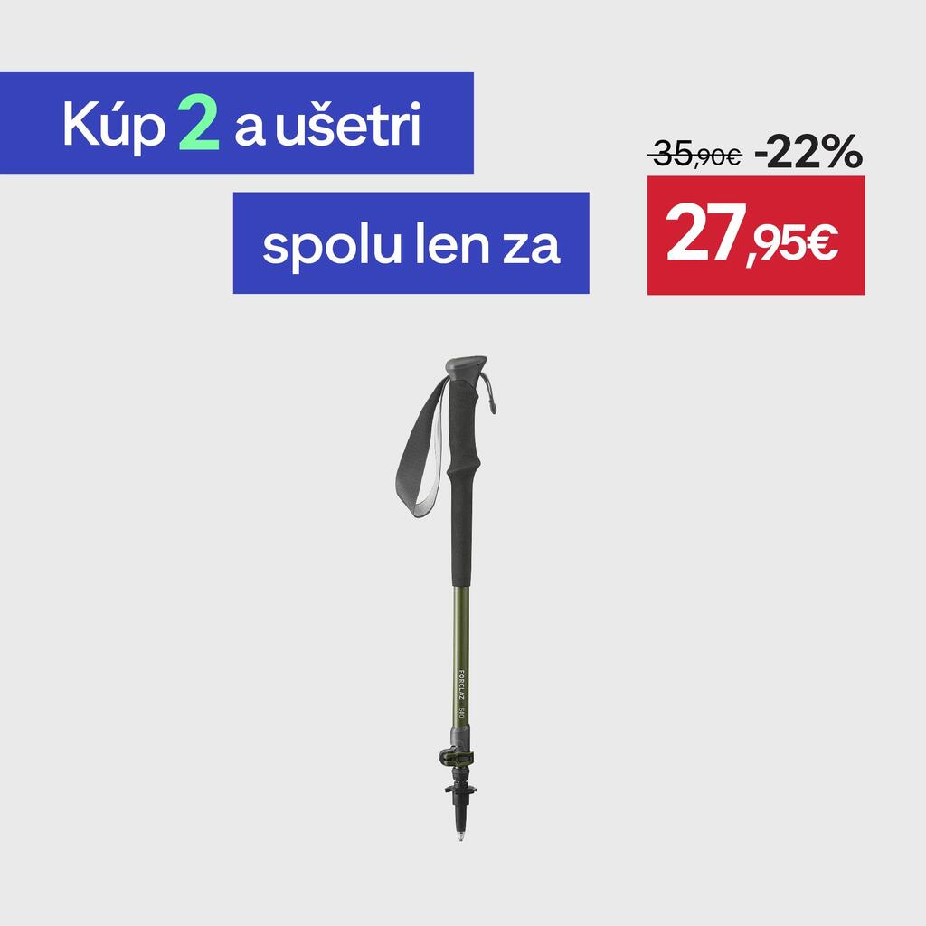 Turistická palica MT500 s rýchlym a presným nastavením zelená 1ks