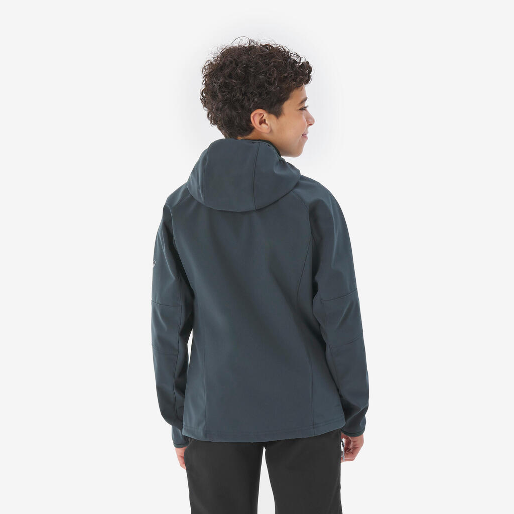 MH900 kids’ softshell hiking jacket - 7–15 years - Grey