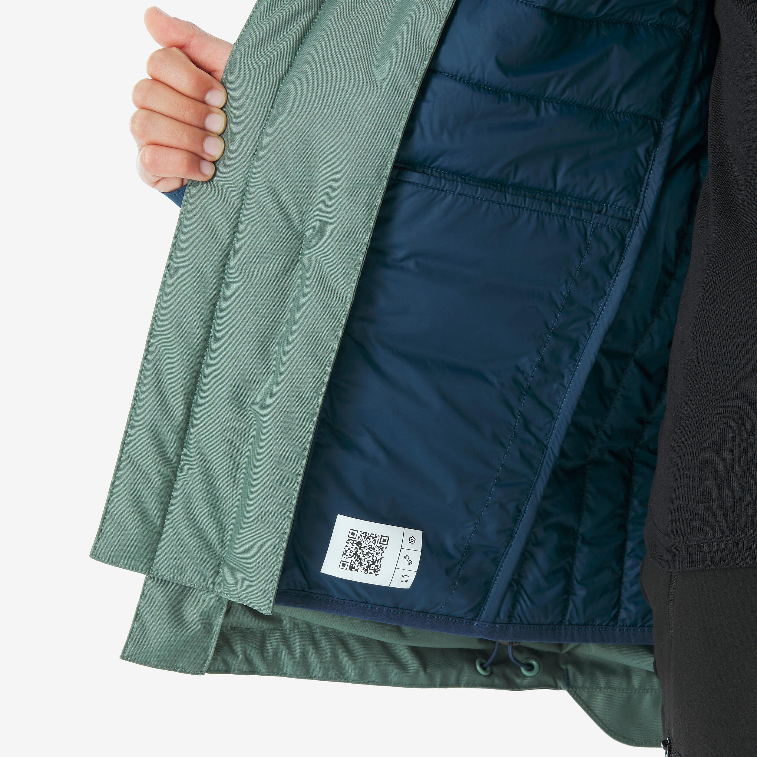 Manteau de randonnée chaud 3 en 1 enfant, MH 500 Âge 7-15 ans 13/19