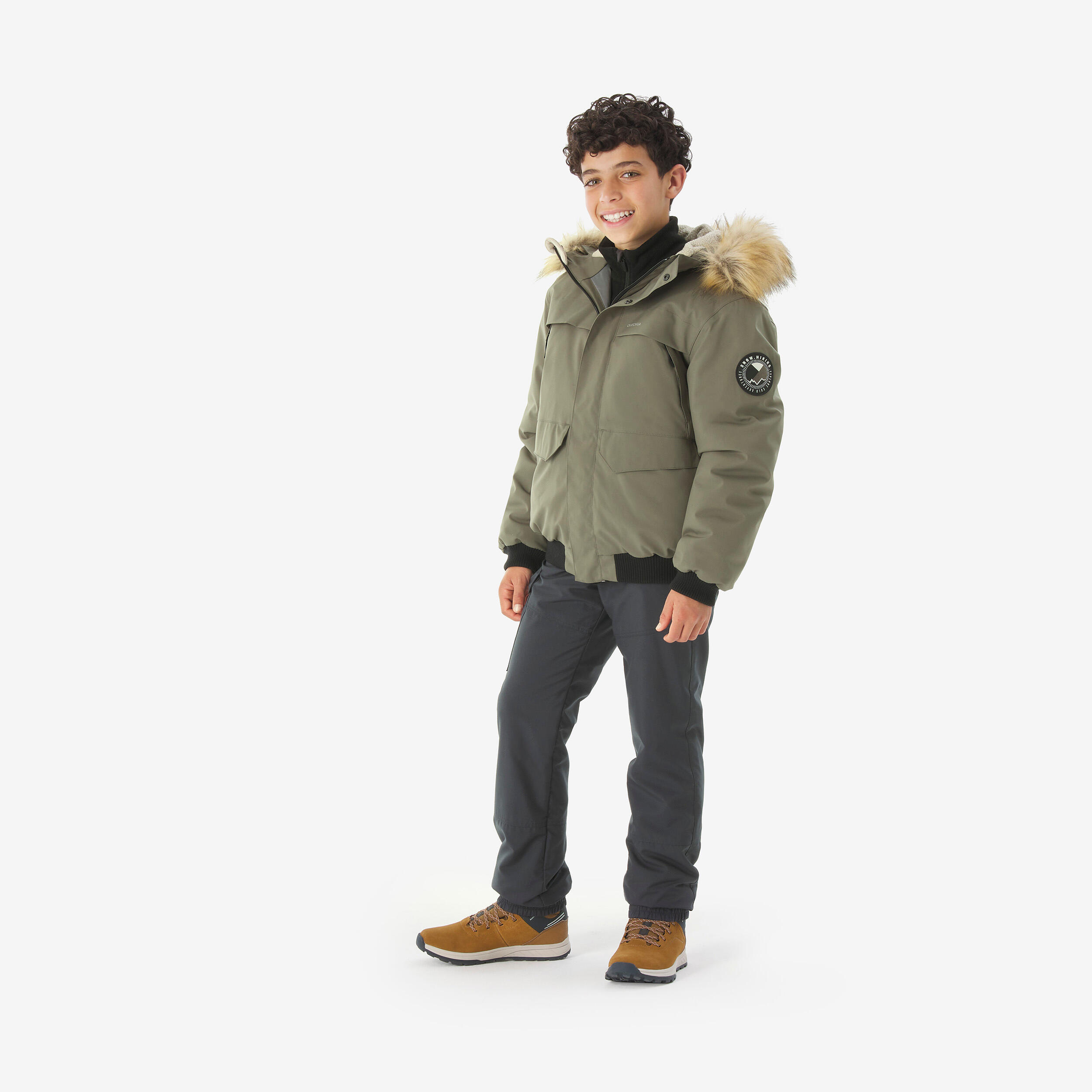 Kids’ Waterproof Hiking Jacket, NH 500 Age 7–15 - QUECHUA