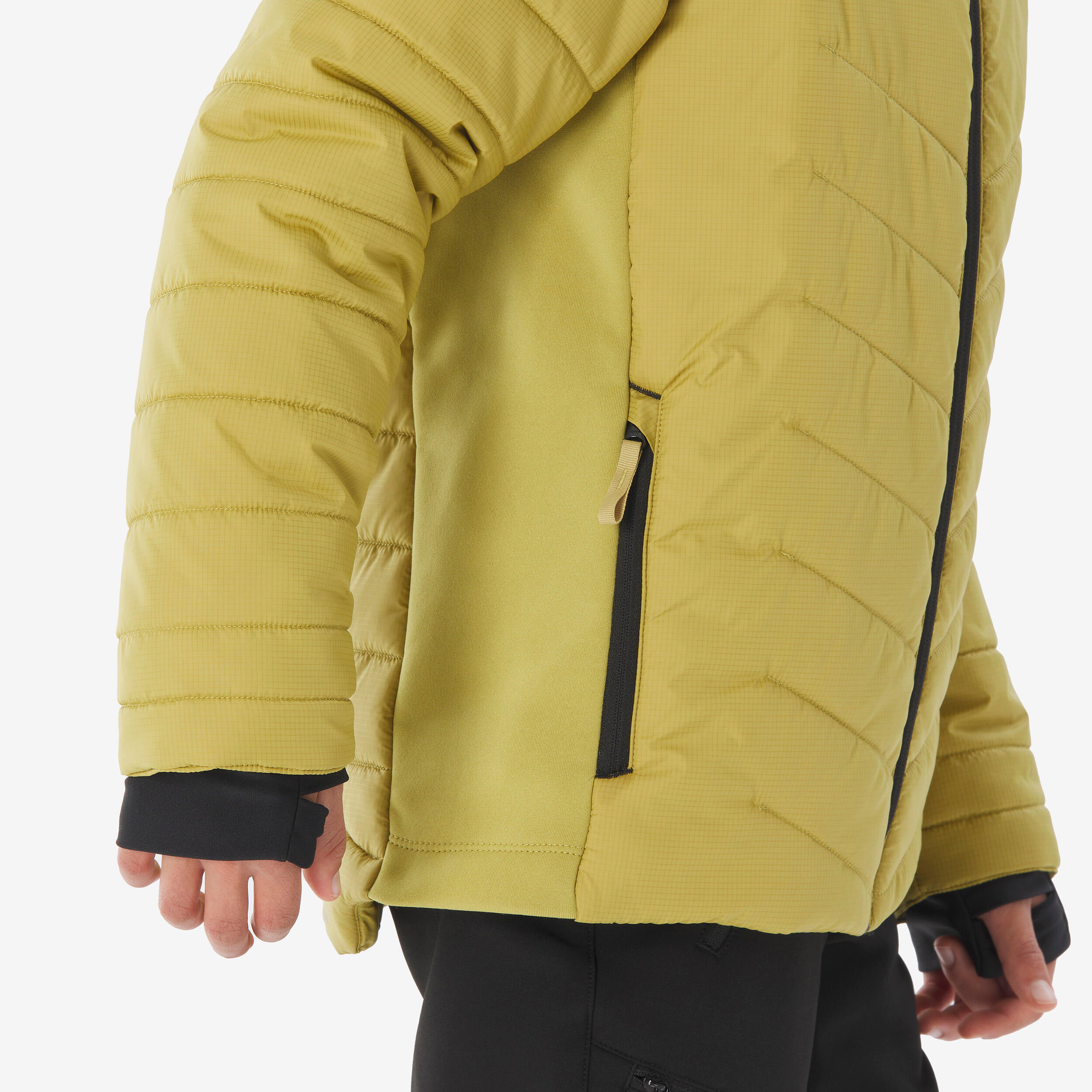 MH500 kids' padded hiking jacket - 7–15 years - Yellow