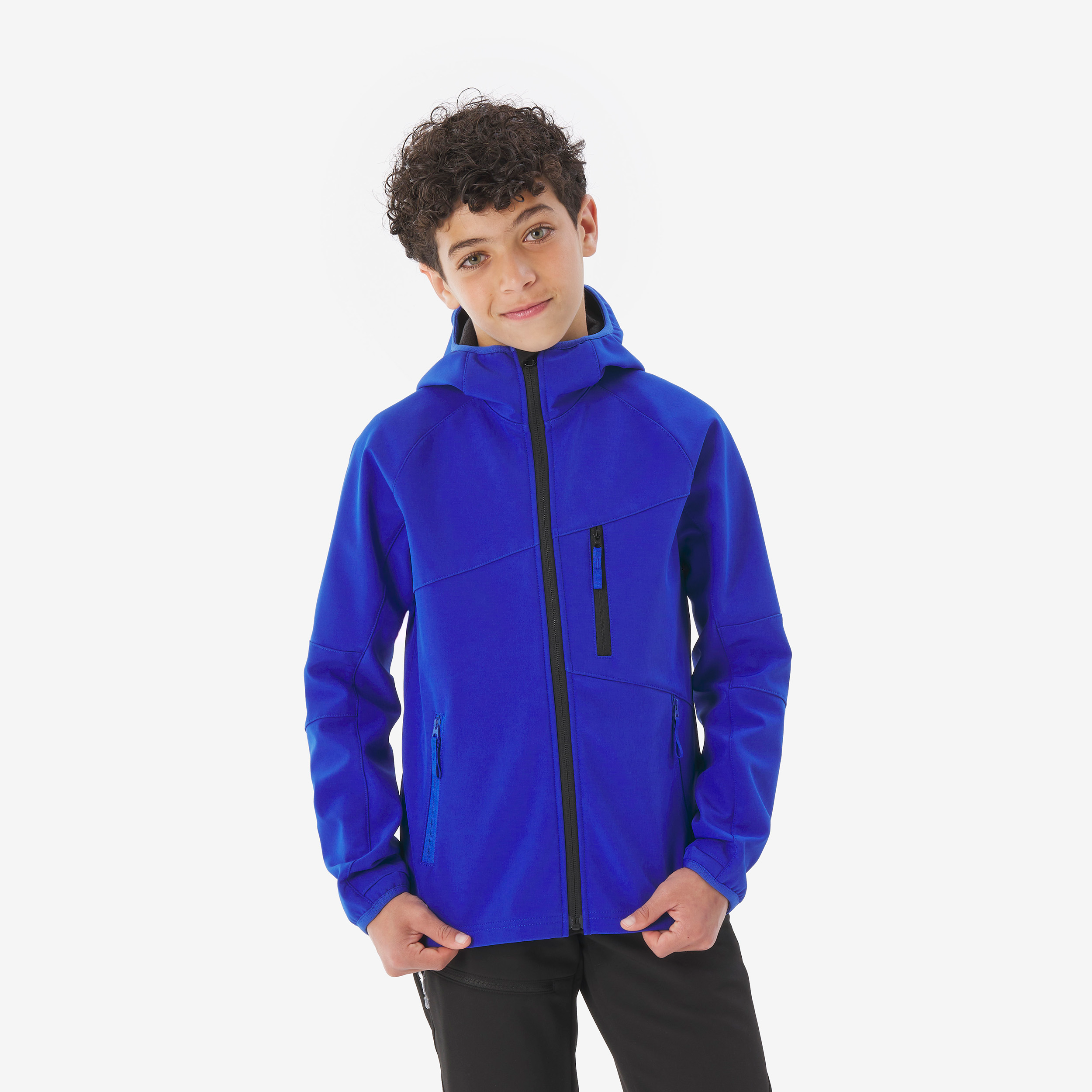 Veste softshell de randonnée enfant 7-15 ans, mh900 bleu - Randonnée - Trek - Quechua- Clubs - Entreprises - Collectivités - Associations