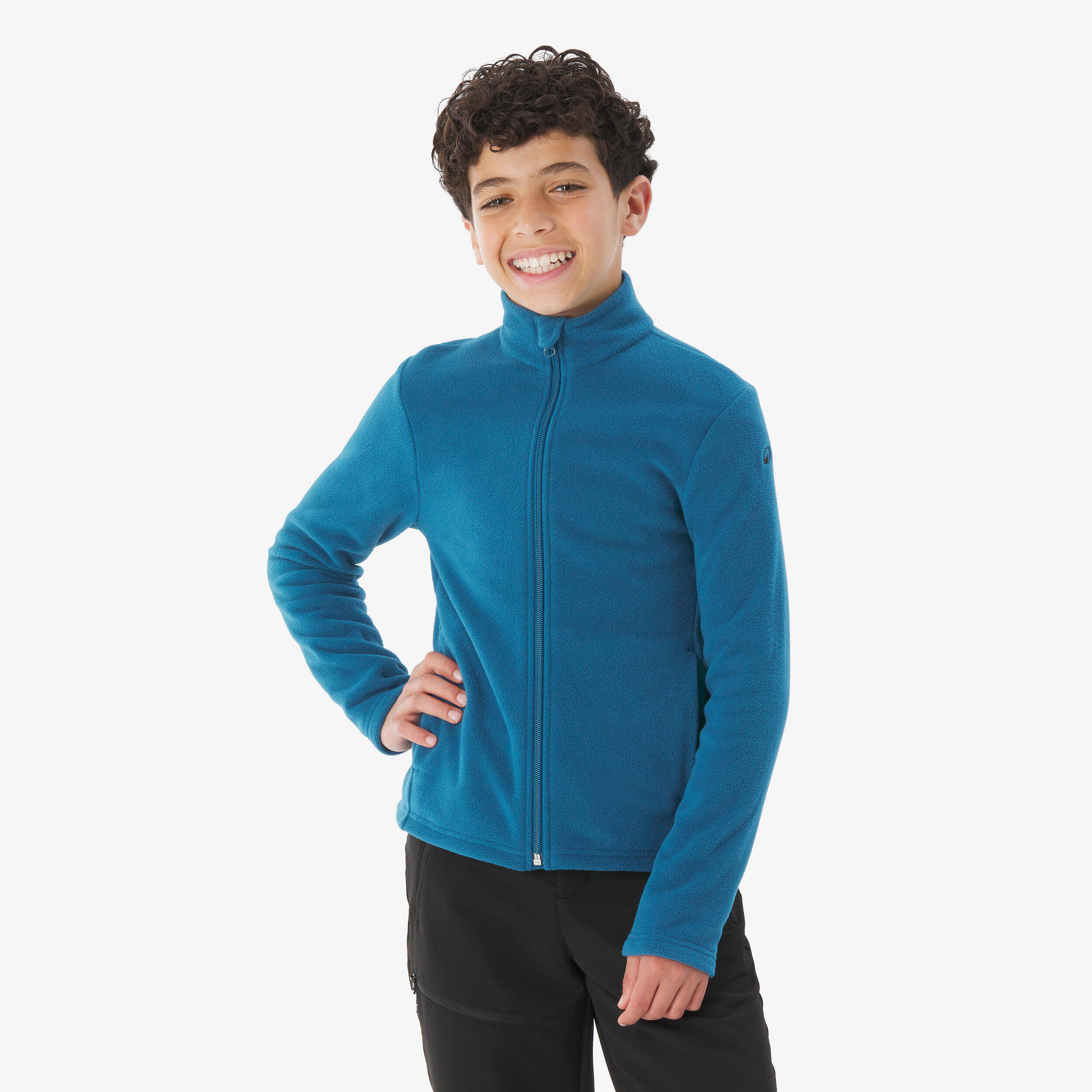 MH100 kids’ zip-up fleece jacket - 7–15 years - Blue
