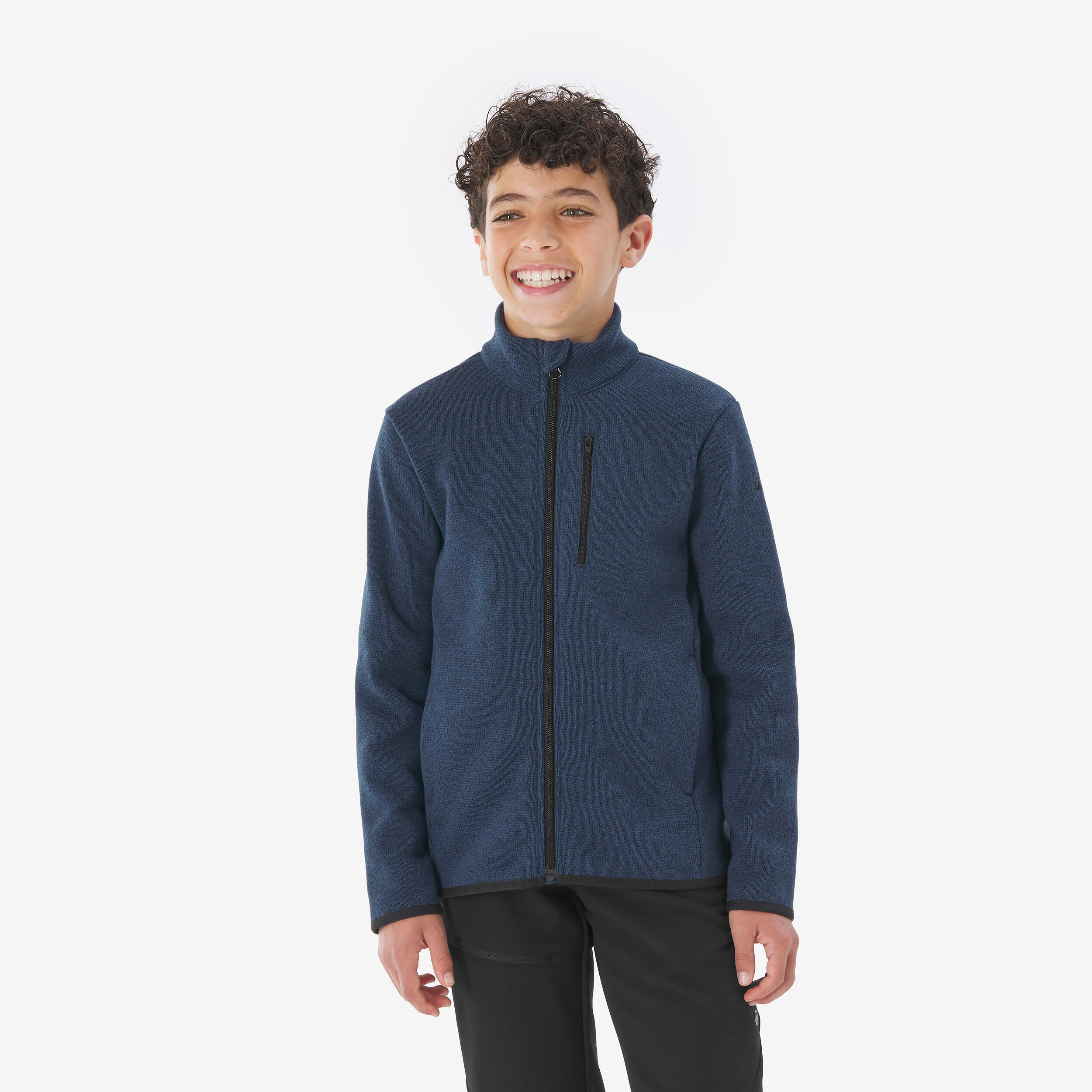 QUECHUA Detská fleecová mikina NH500 7-15 r. modrá 123-130 cm