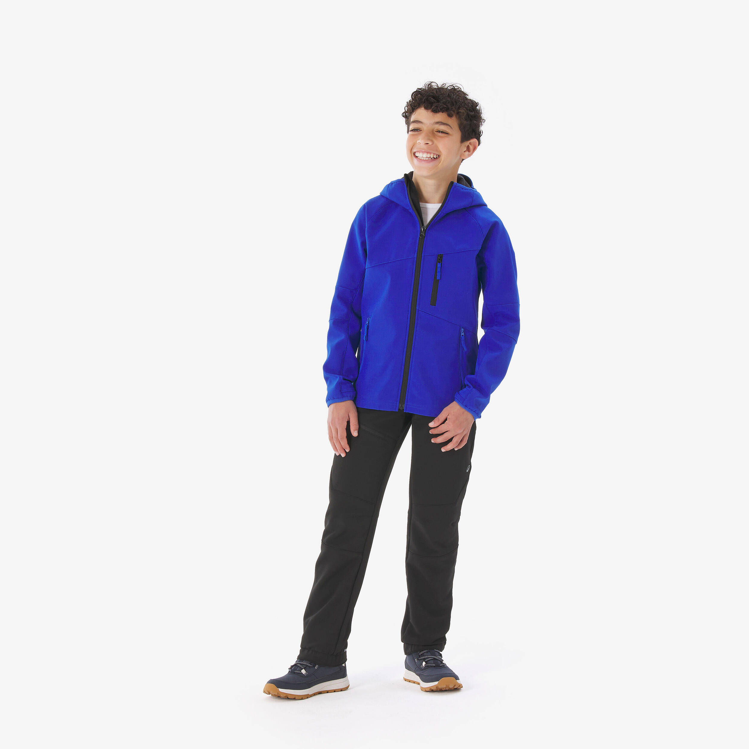 MH900 kids’ softshell hiking jacket - 7–15 years - Blue -  2