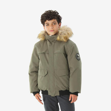 Blouson chaud et imperméable enfant 7-15 ans, NH500 vert