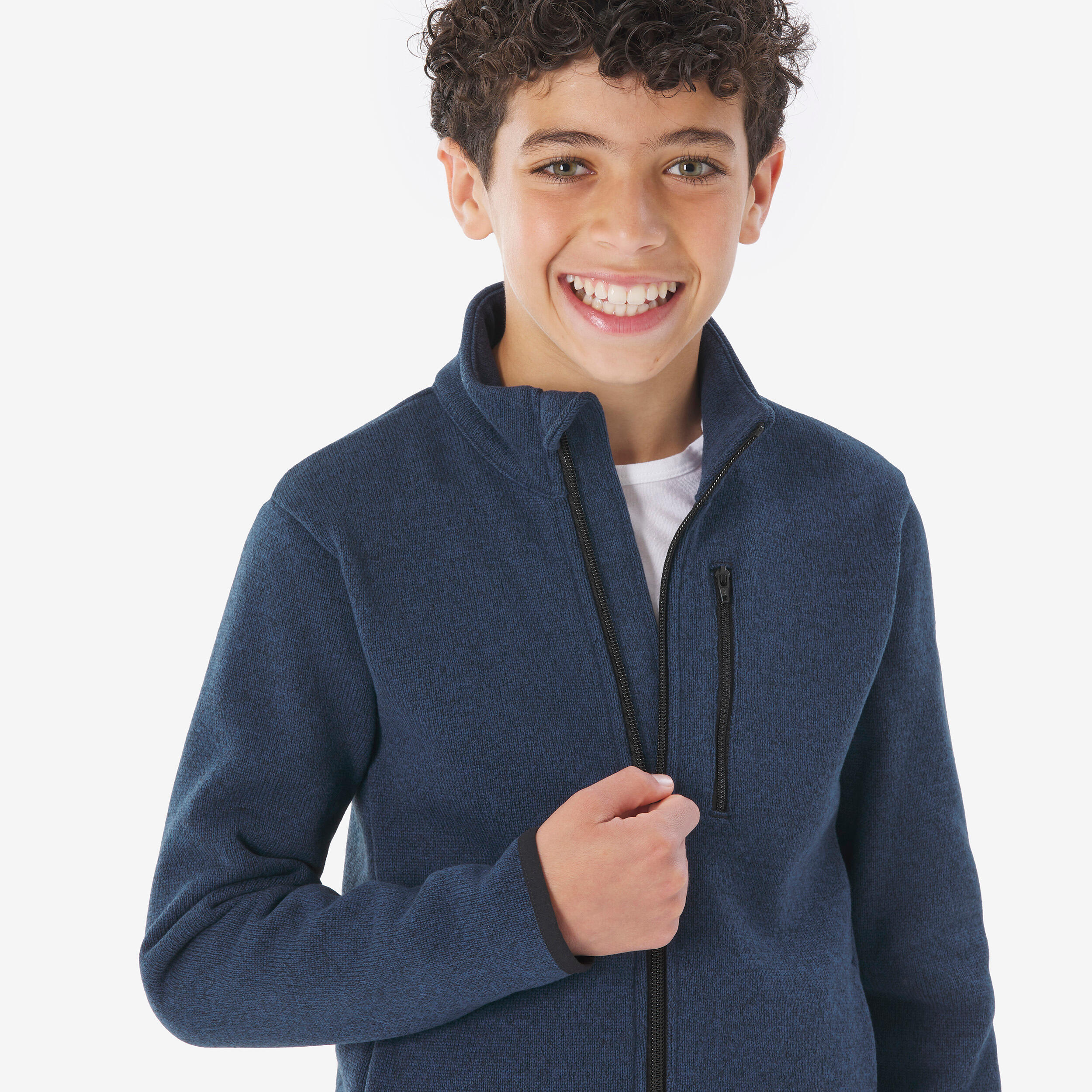 Polar quente criança 7 - 15 anos, MH500 fecho knit 5/6