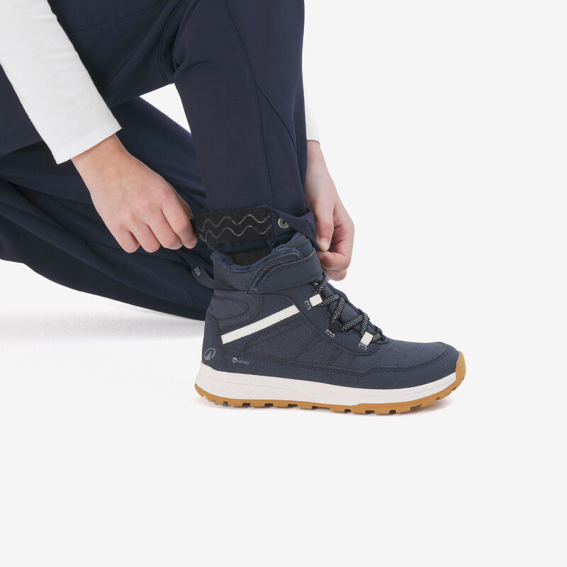 Pantalon de randonnée softshell chaud enfant 7-15 ans, MH500 bleu