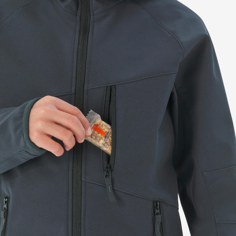 Kurtka softshell turystyczna dla dzieci Quechua MH900 