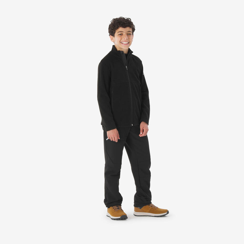 Veste polaire de randonnée enfant 7-15 ans, MH500 zip bleu ciel