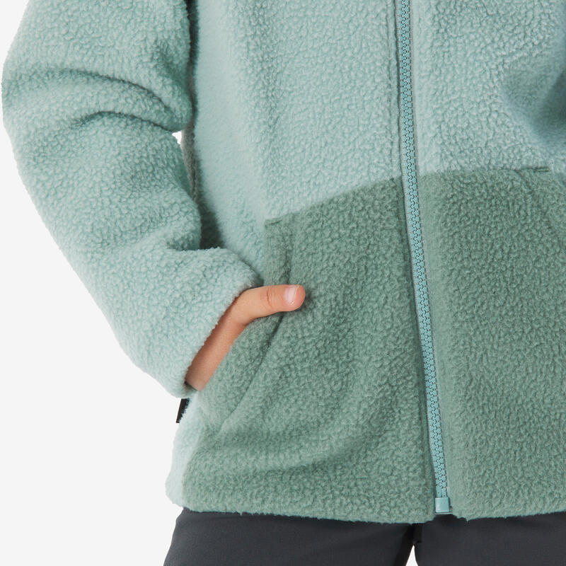 Veste polaire enfant 2-6 ans, sherpa NH500 vert