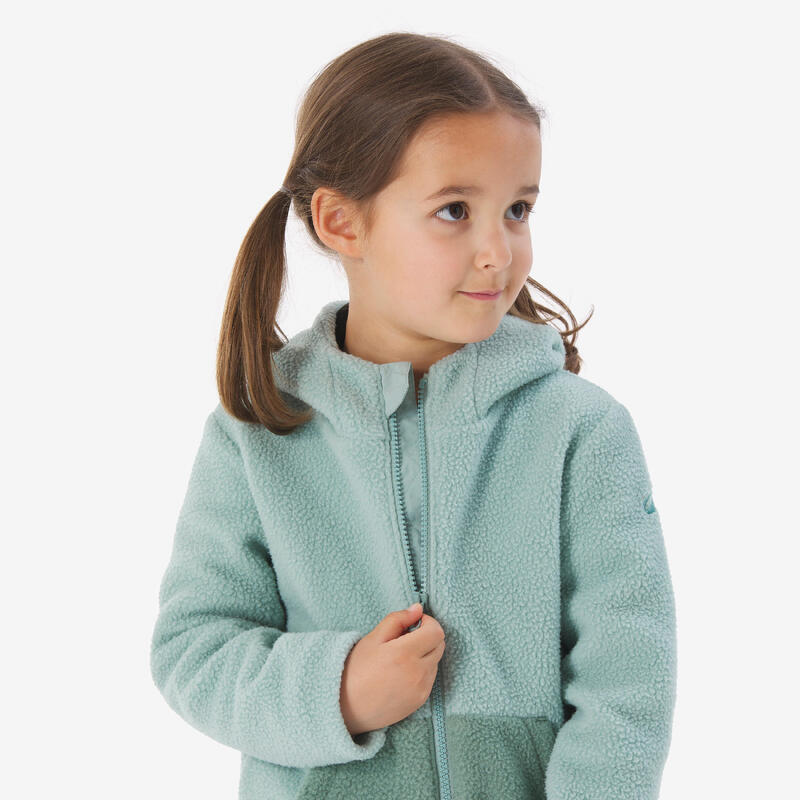 Veste polaire enfant 2-6 ans, sherpa NH500 vert