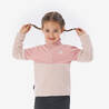 Kids’ hiking fleece jacket MH500 Half Zip 2-6 years - Purple