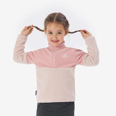 Pile montagna bambina MH500 1/2 ZIP viola