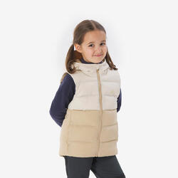 Doudoune sans manches de randonnée enfant 2-6 ans, NH500 bleu et beige