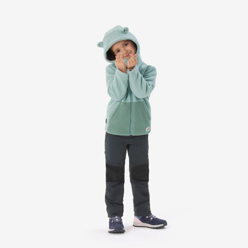 Veste polaire enfant 2-6 ans, sherpa NH500 vert