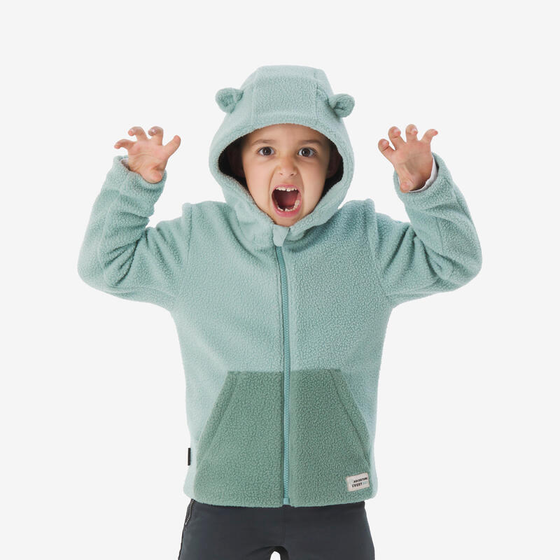 Veste polaire enfant 2-6 ans, sherpa NH500 vert