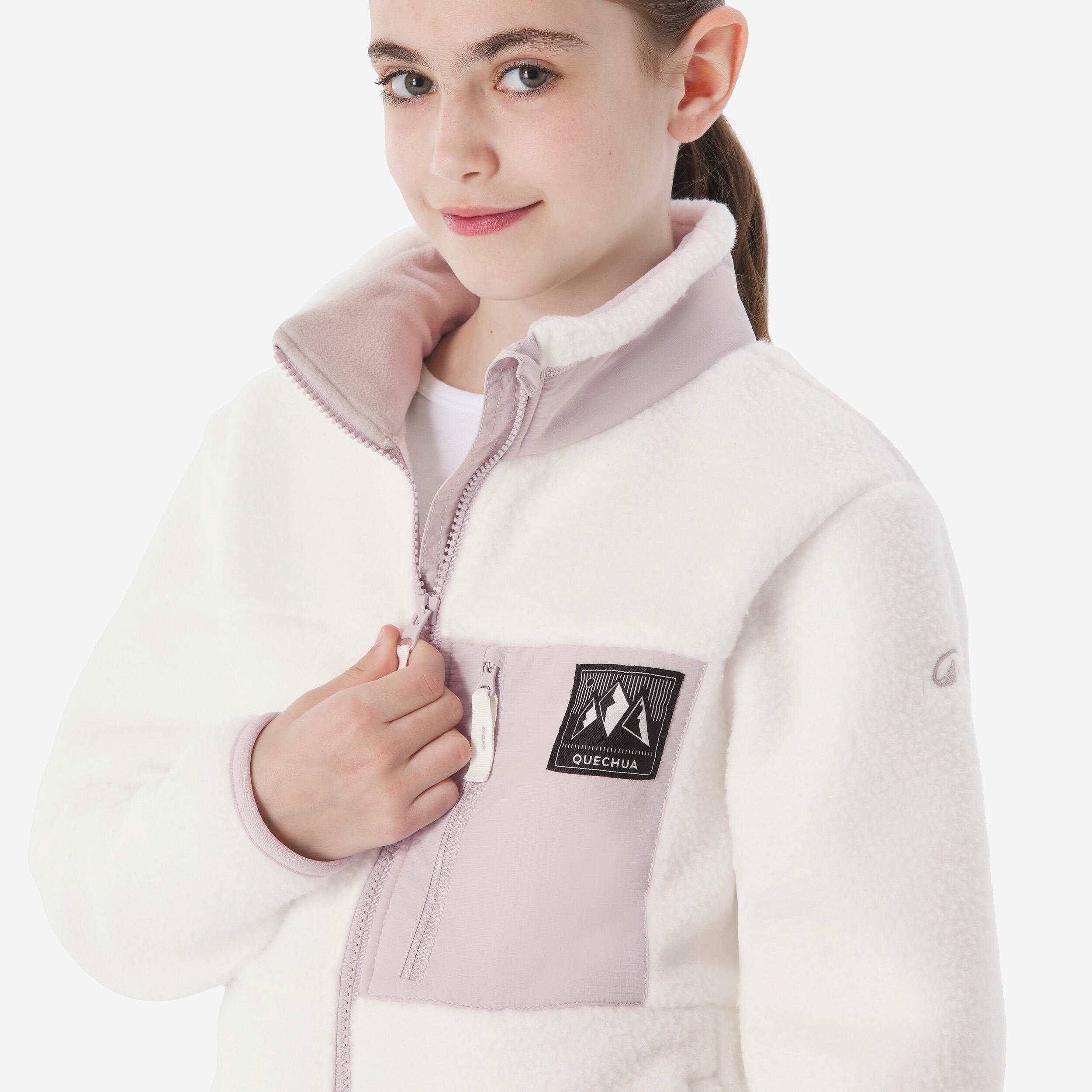 Veste de randonnée en polaire moutonné enfant, NH 500 Âge 7-15 ans - QUECHUA