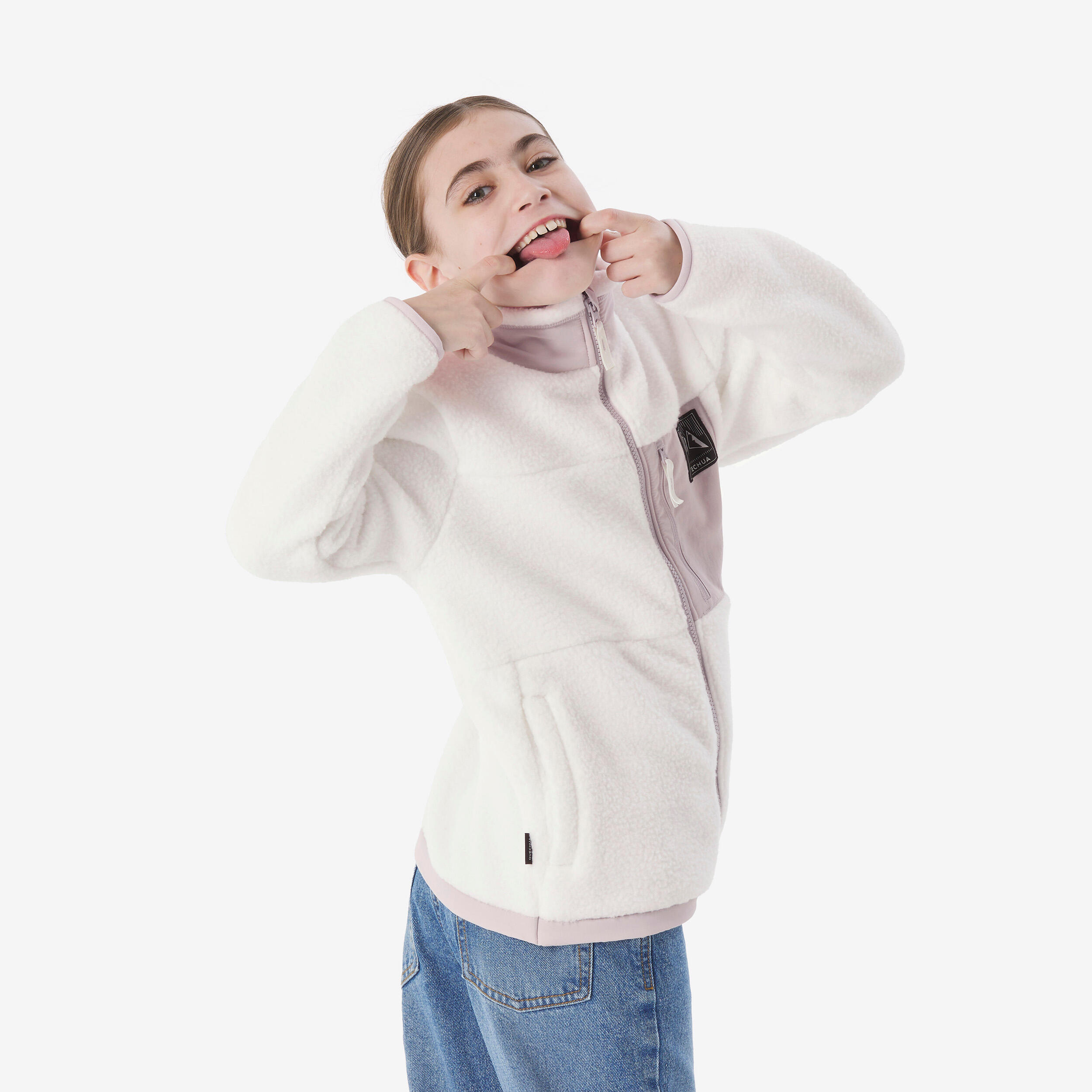 Veste de randonnée en polaire moutonné enfant, NH 500 Âge 7-15 ans - QUECHUA