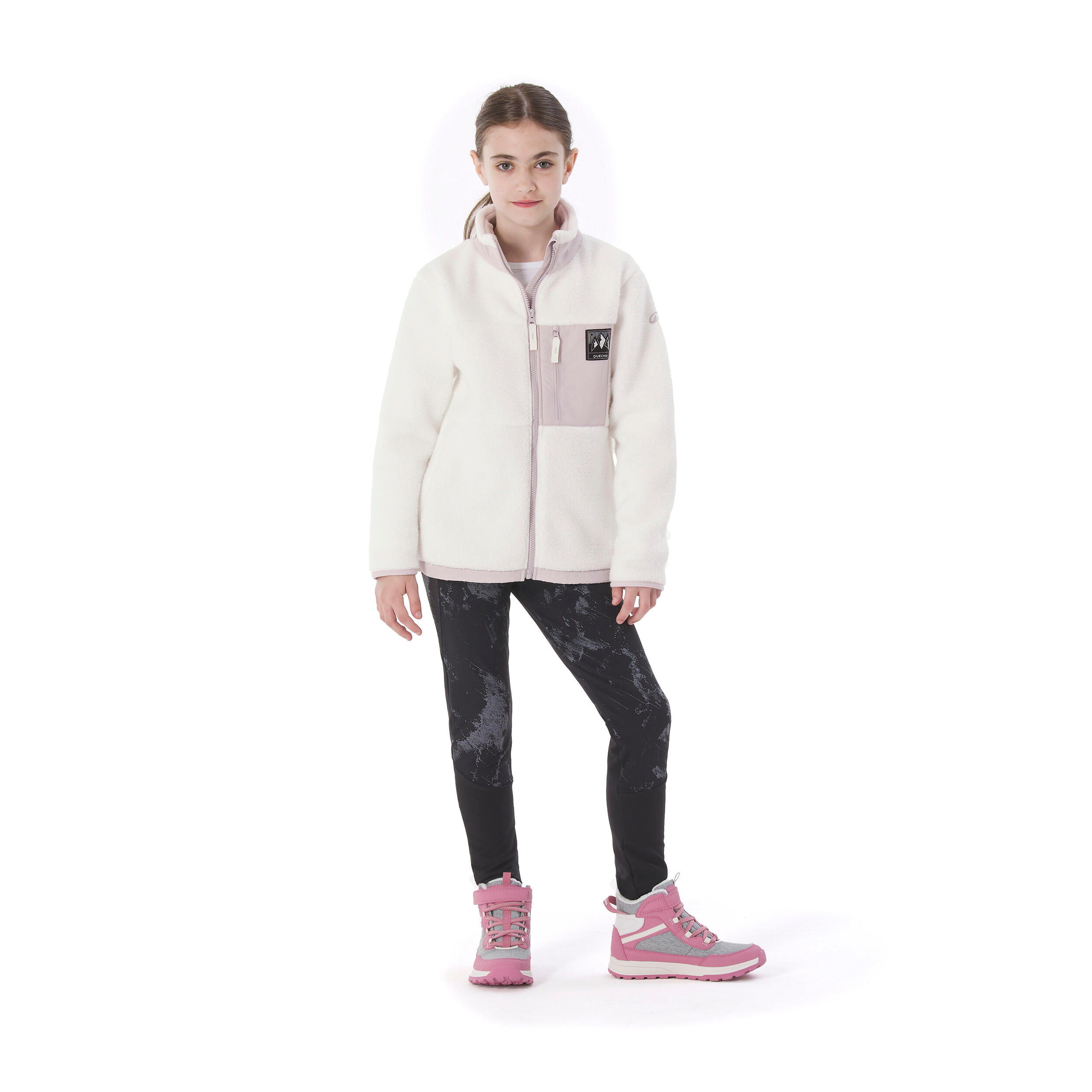 Chamarra de senderismo de forro polar sherpa cálida para niños NH 900 14/24