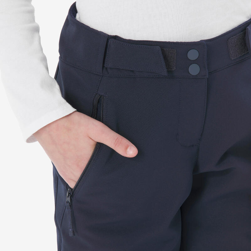 Pantalon de randonnée softshell chaud enfant 7-15 ans, MH500 bleu