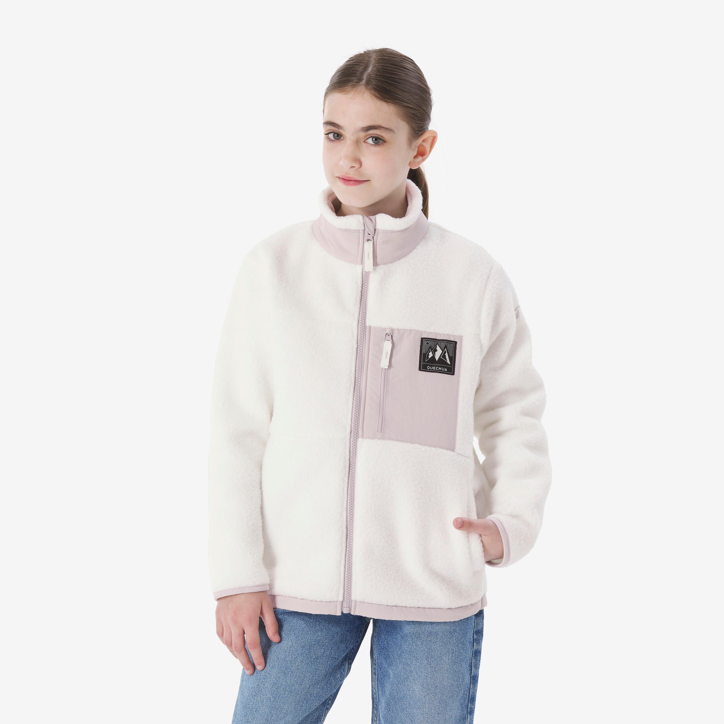 Veste de randonnée en polaire moutonné enfant, NH 500 Âge 7-15 ans - QUECHUA
