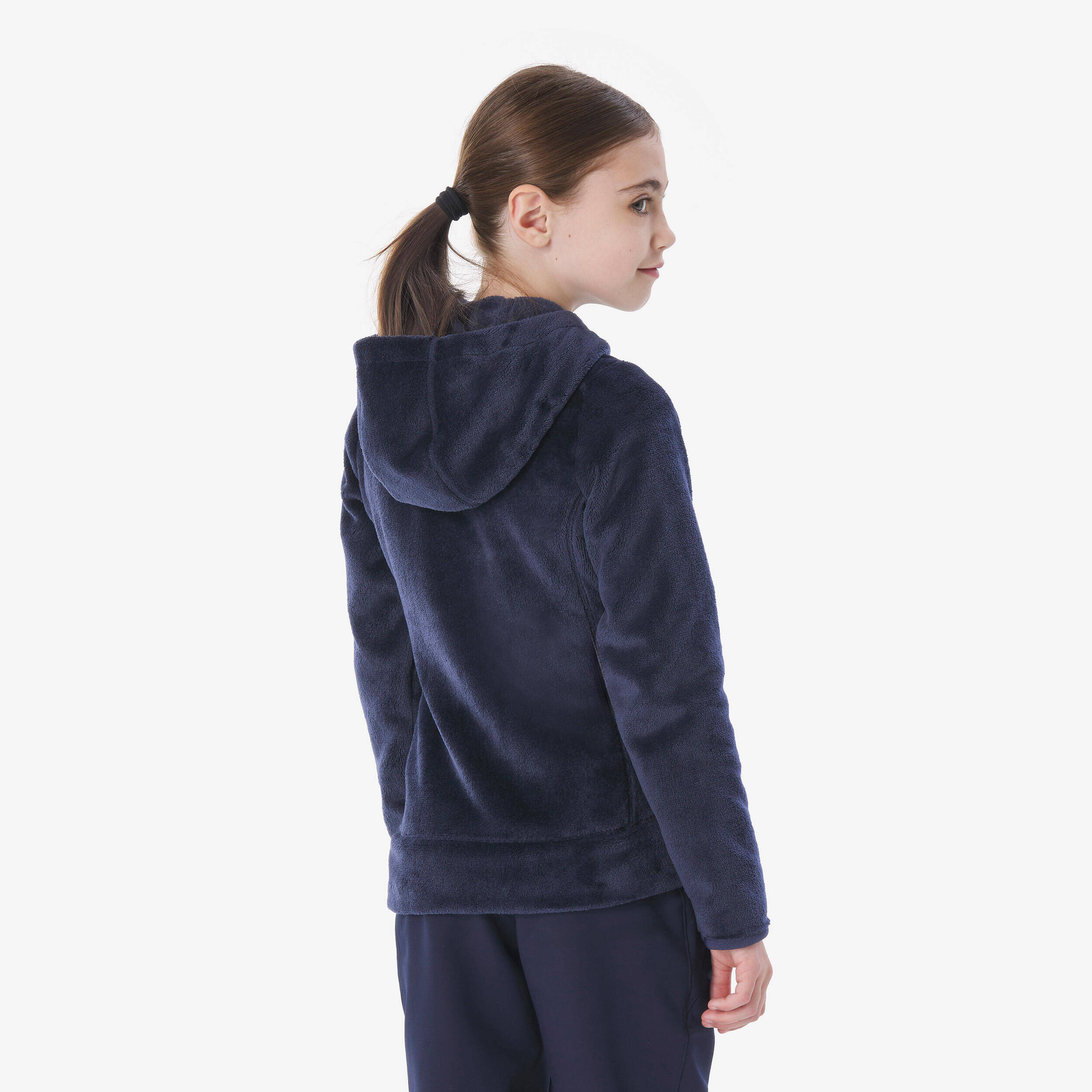 Kids’ warm hiking jacket NH500 - 7-15 years Zip - Steel blue -  3