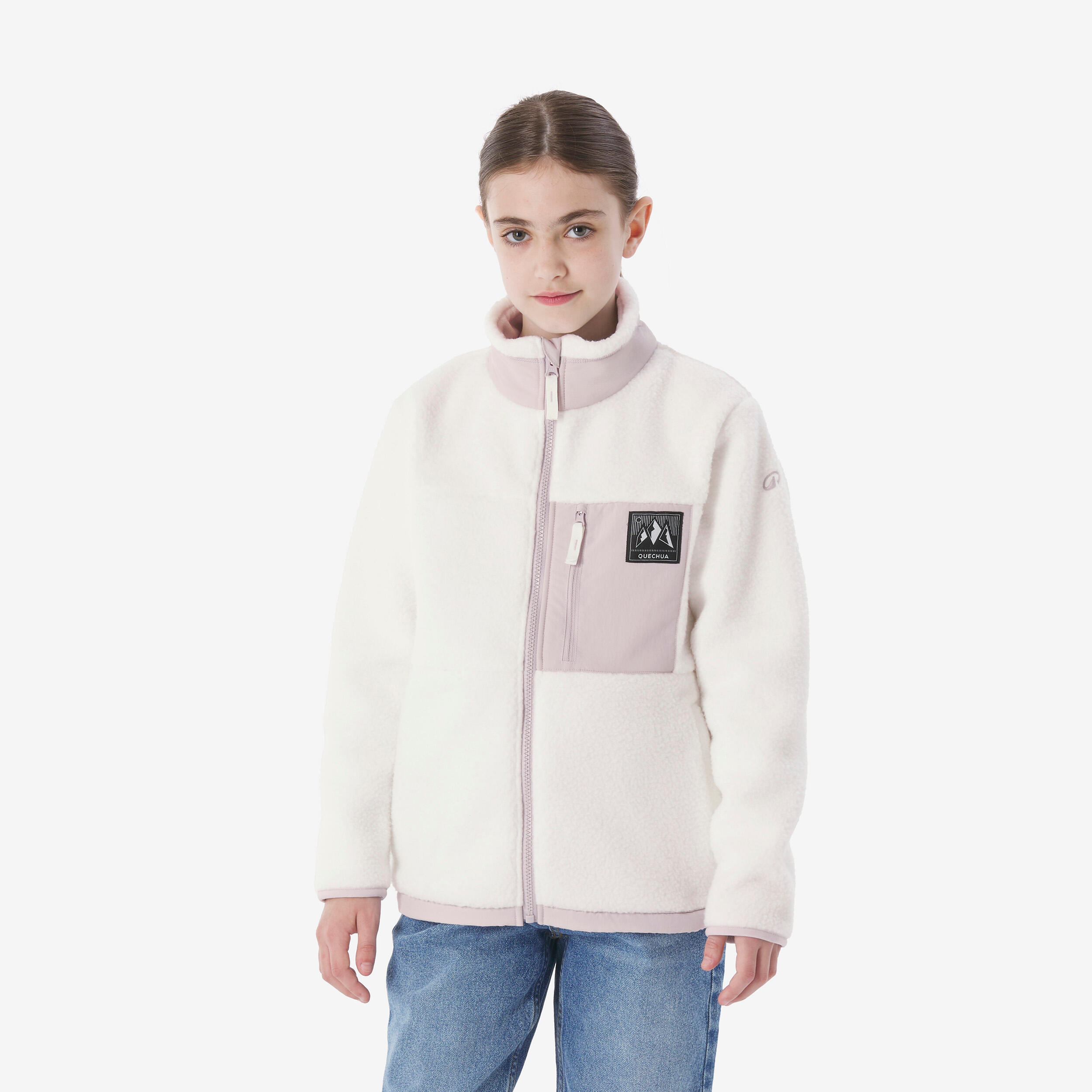 Chamarra de senderismo de forro polar sherpa cálida para niños NH 900 10/24