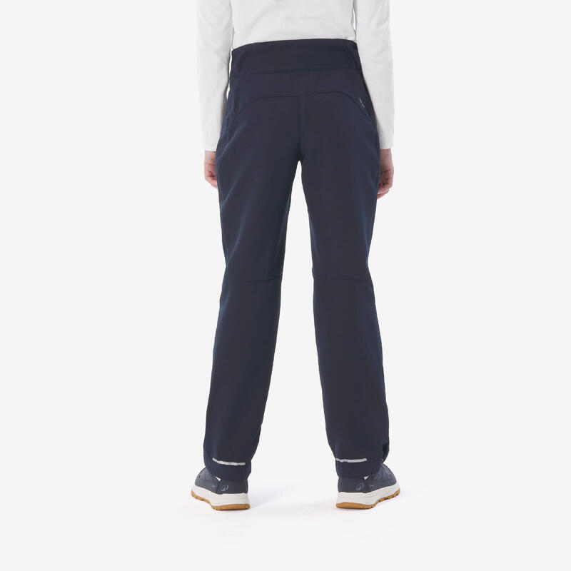 Pantalon de randonnée softshell chaud enfant 7-15 ans, MH500 bleu