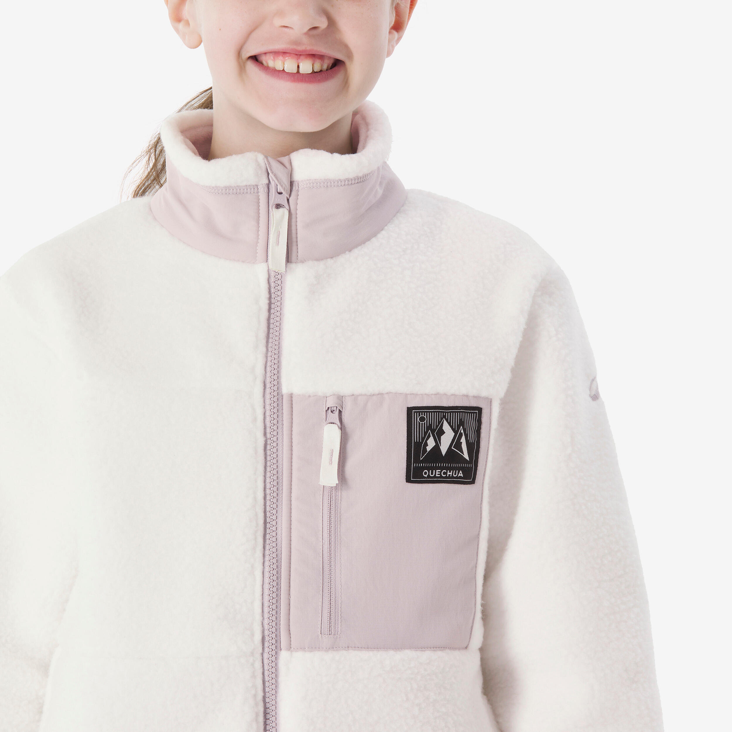 Veste de randonnée en polaire moutonné enfant, NH 500 Âge 7-15 ans - QUECHUA