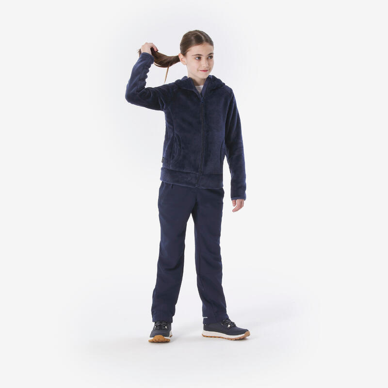 Pantalon de randonnée softshell chaud enfant 7-15 ans, MH500 bleu
