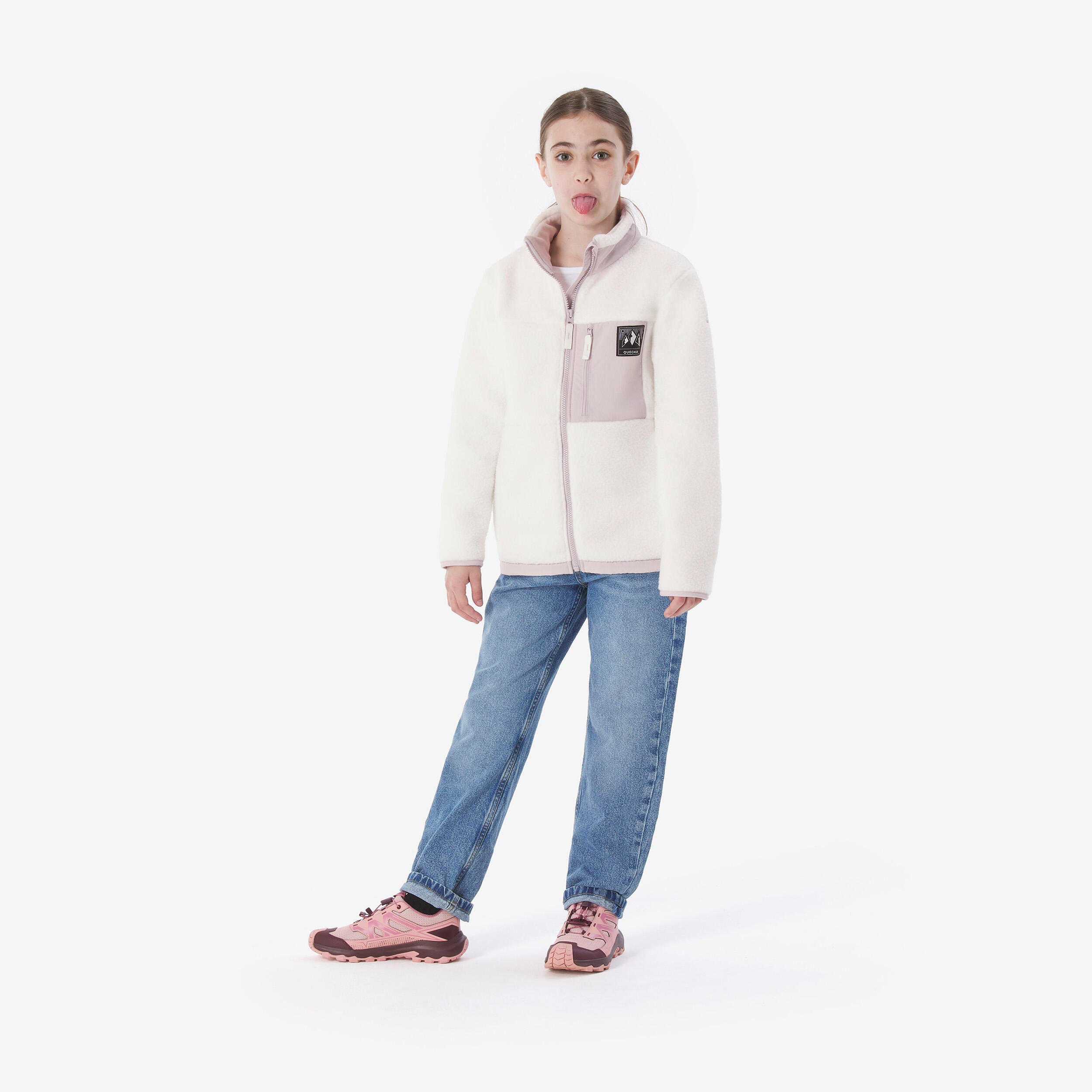 Chamarra de senderismo de forro polar sherpa cálida para niños NH 900 16/24