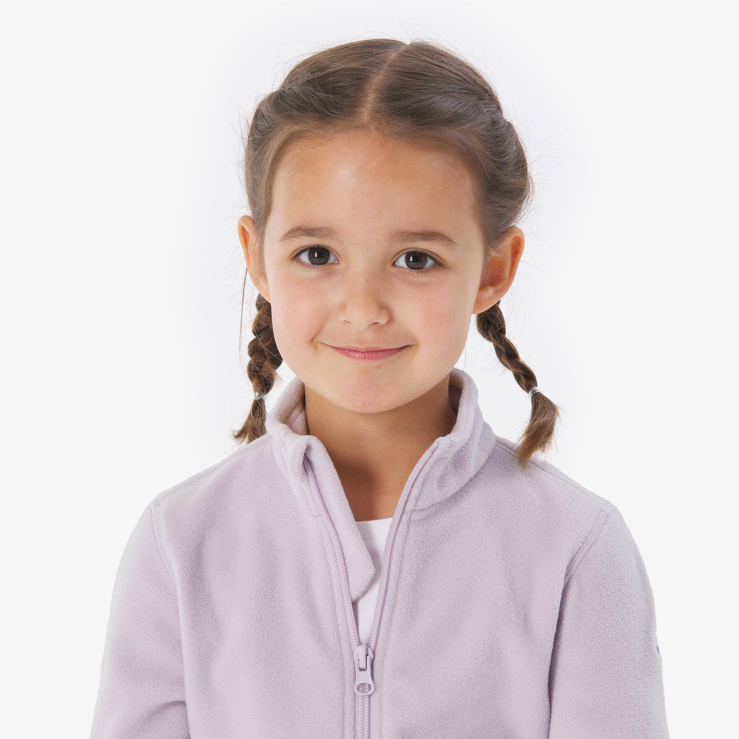 Kids’ Hiking Fleece Jacket MH100 - 2-6 years - Zip - Steel Blue -  5